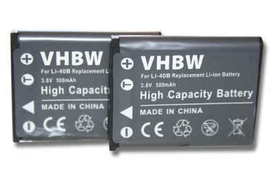 vhbw kompatibel mit Medion MD87657, MD86930, MD87366, MD87857, MD86824 Kamera-Akku Li-Ion 500 mAh (3,6 V)