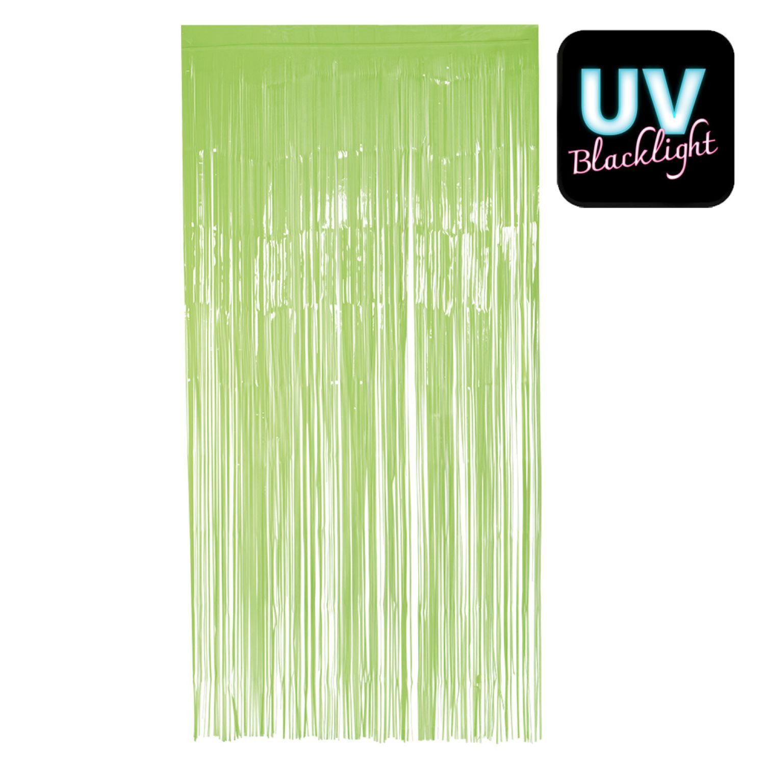 Boland Hängedekoration Folienvorhang 100 x 200 cm, Neon Grün UV
