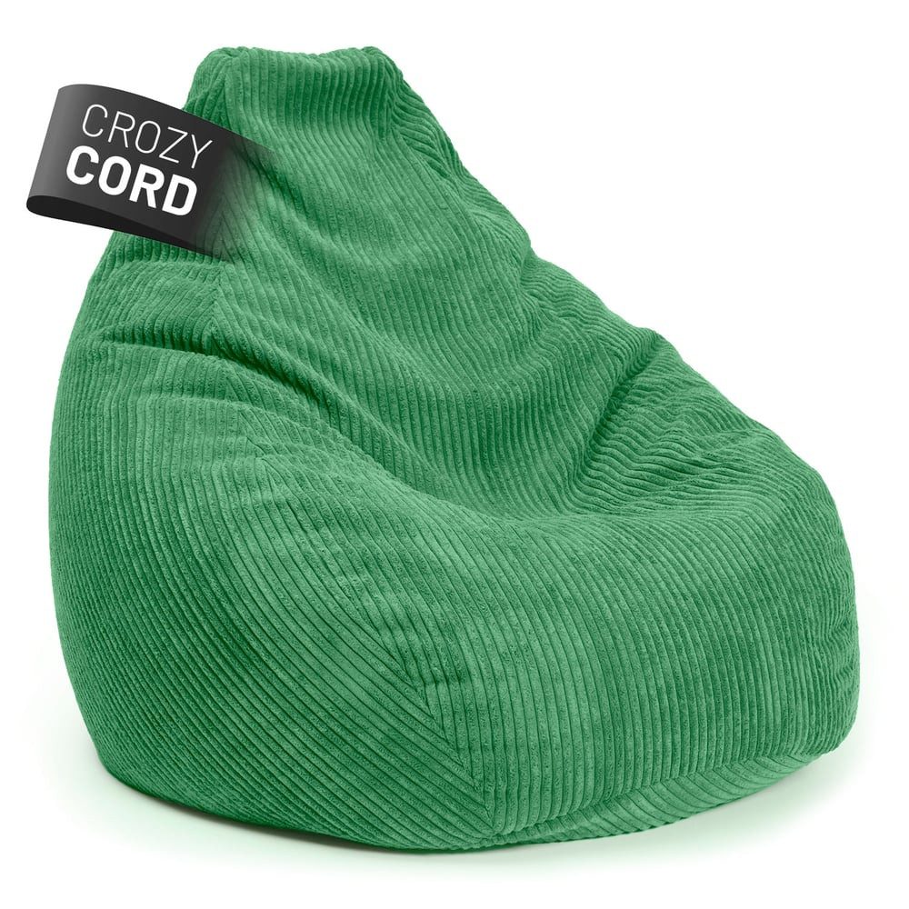 Lumaland Sitzsack Gaming-Sitzsack Cord 350l dunkelgrün, supersofte Füllung günstig online kaufen