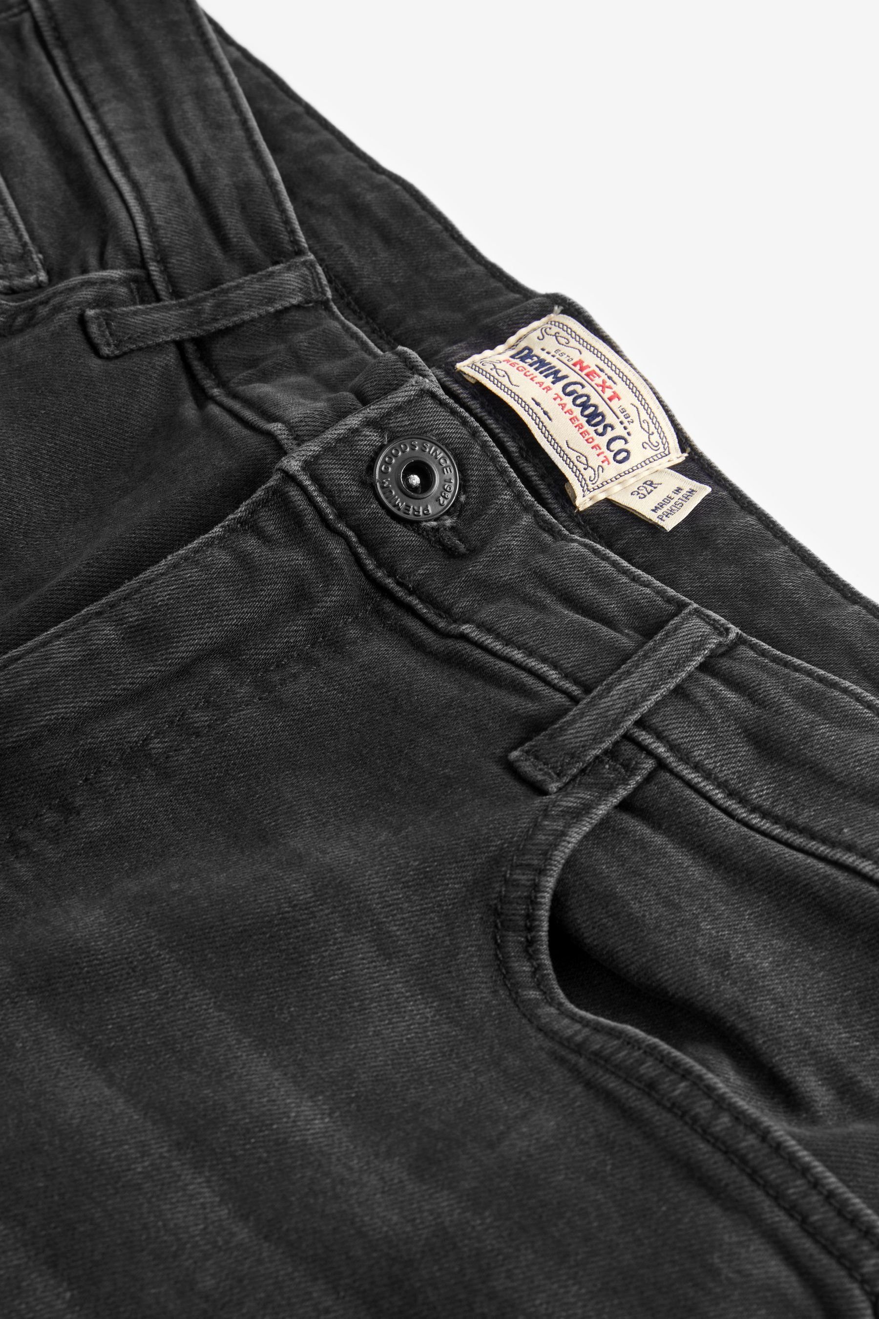 Vintage Jeans Next Black Stretch mit (1-tlg) Regular Fit Regular-fit-Jeans