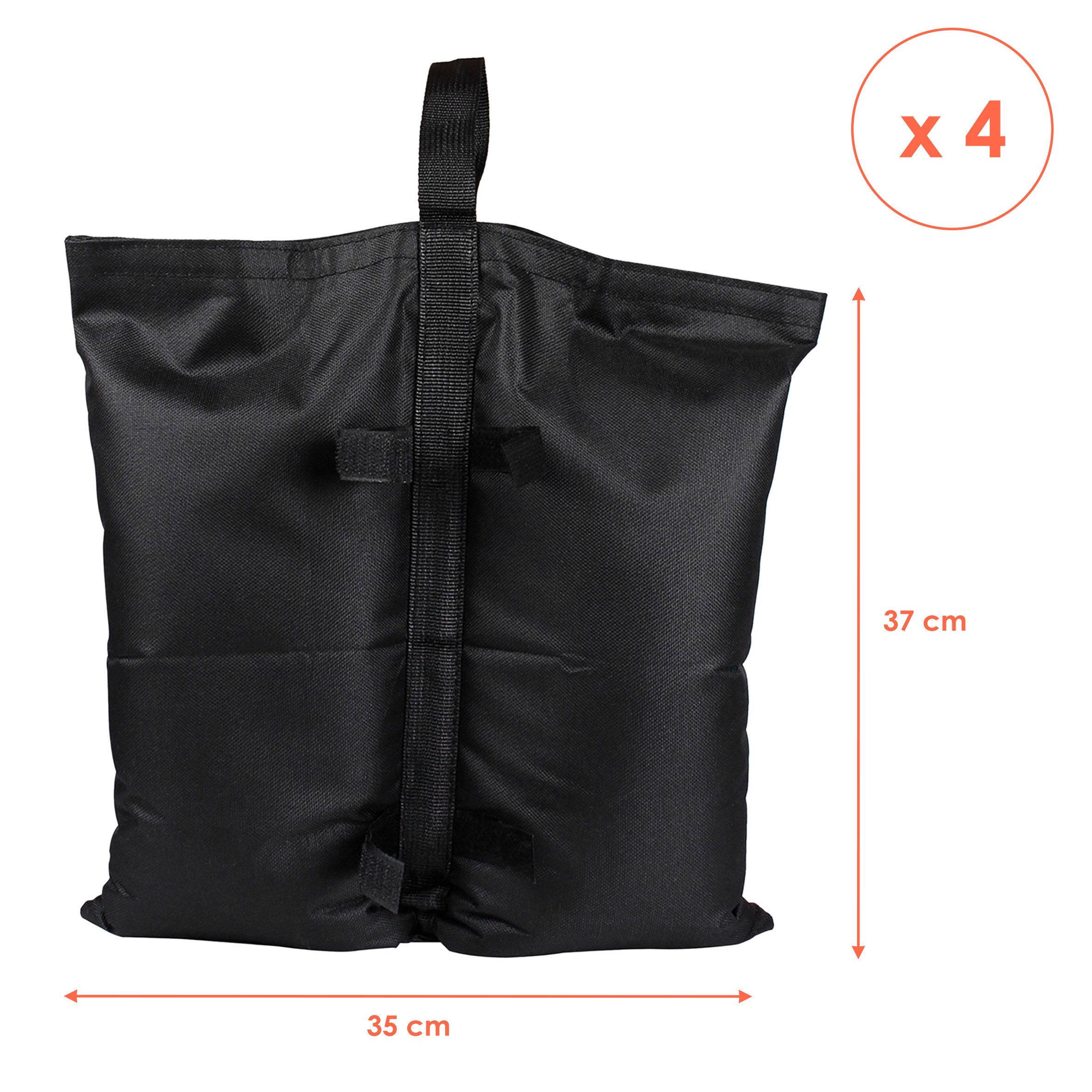 Spetebo Pavillon-Sandsäcke Sandsack zum Befüllen 37 x 35 cm - 4er Set, Pavillon, (Anzahl, 1-tlg., Stück), breite Trageschlaufe oben