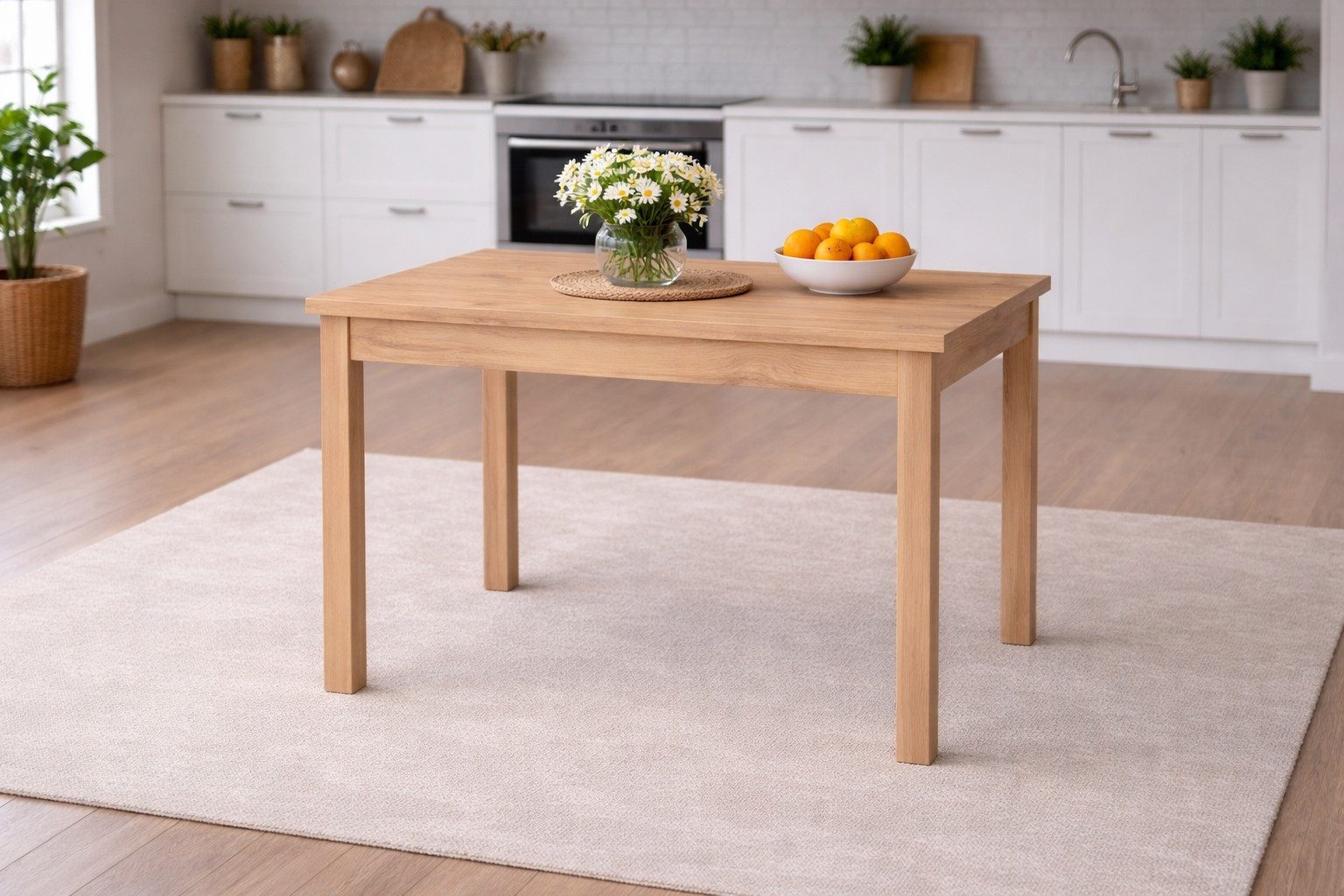 moebel-direkt-online Esstisch 4-Fuß-Esstisch, ausziehbar von 104 bis 164 cm, Tisch rechts/links ausziehbar