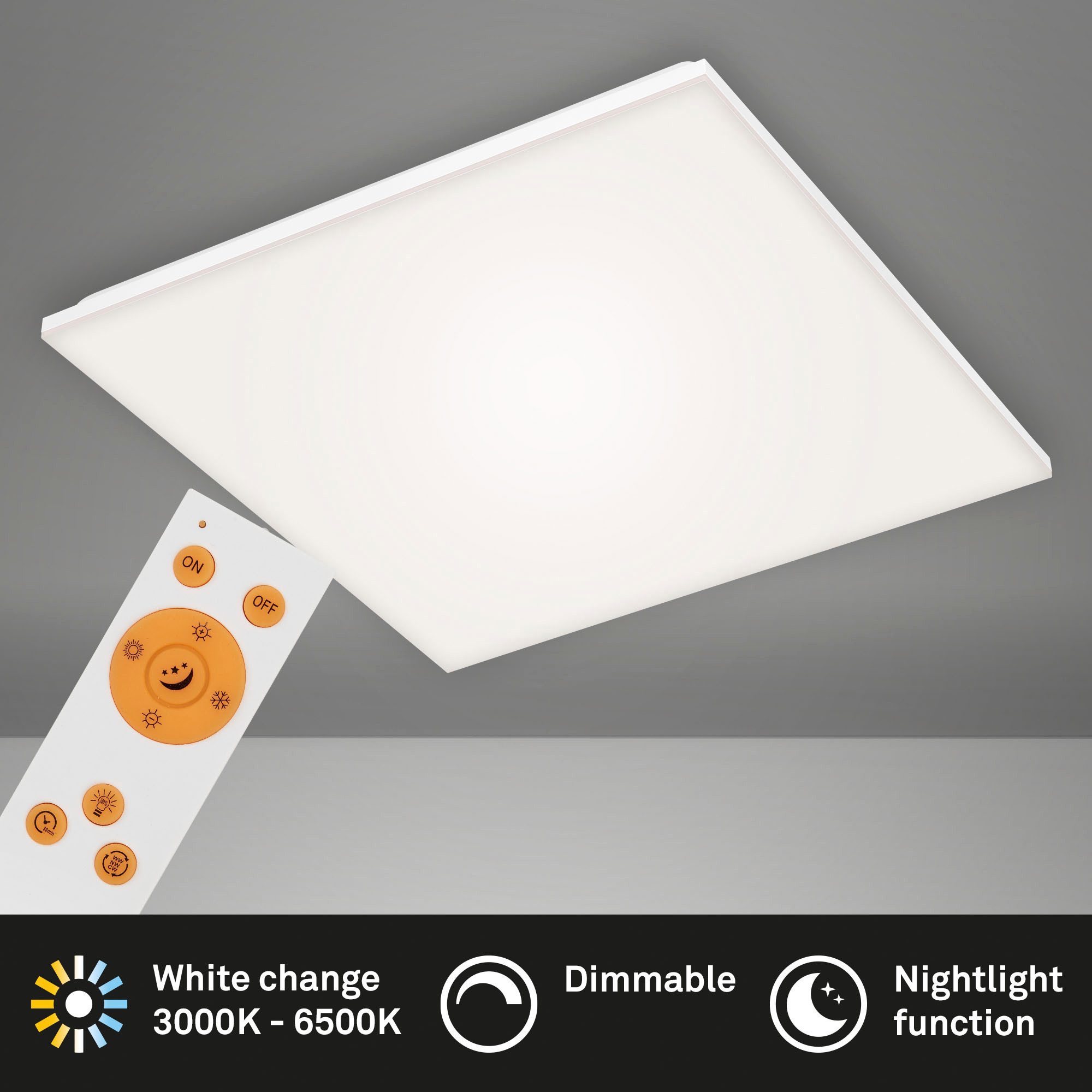 Briloner Leuchten LED Panel Rahmenloses CCT LED Panel, weiß, 1xLED/38W