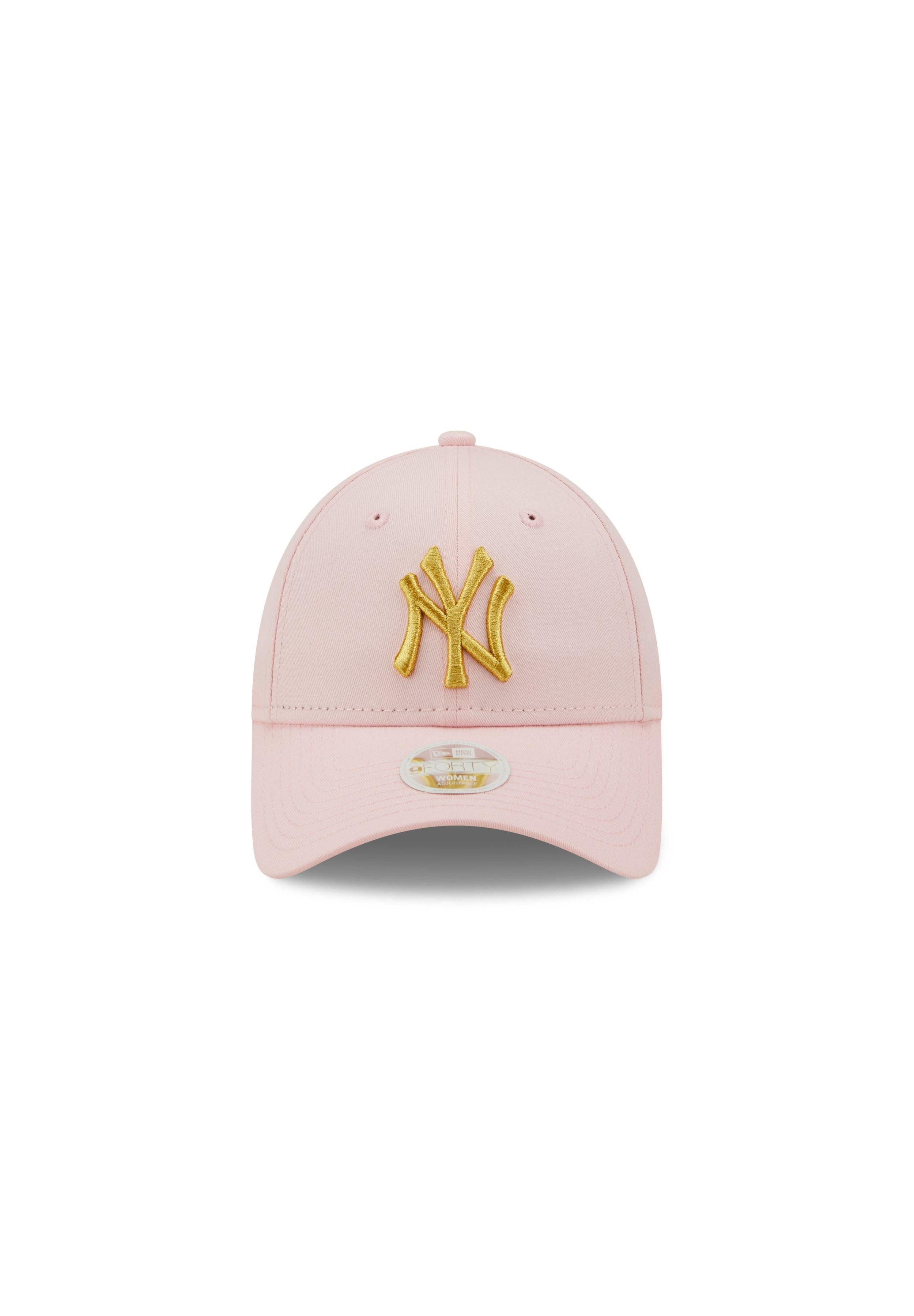 New Era Baseball Cap New York Yankees Metallic Logo Pink 9Forty Adjustable Women Cap New Er (1-St)
