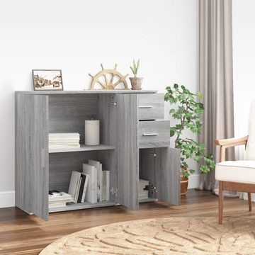 furnicato Sideboard Grau Sonoma 91x29,5x75 cm Holzwerkstoff