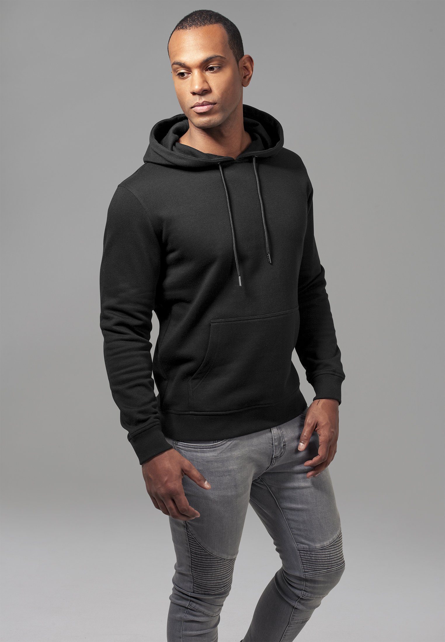 URBAN CLASSICS Sweat Basic Herren black Sweater Hoody (1-tlg)