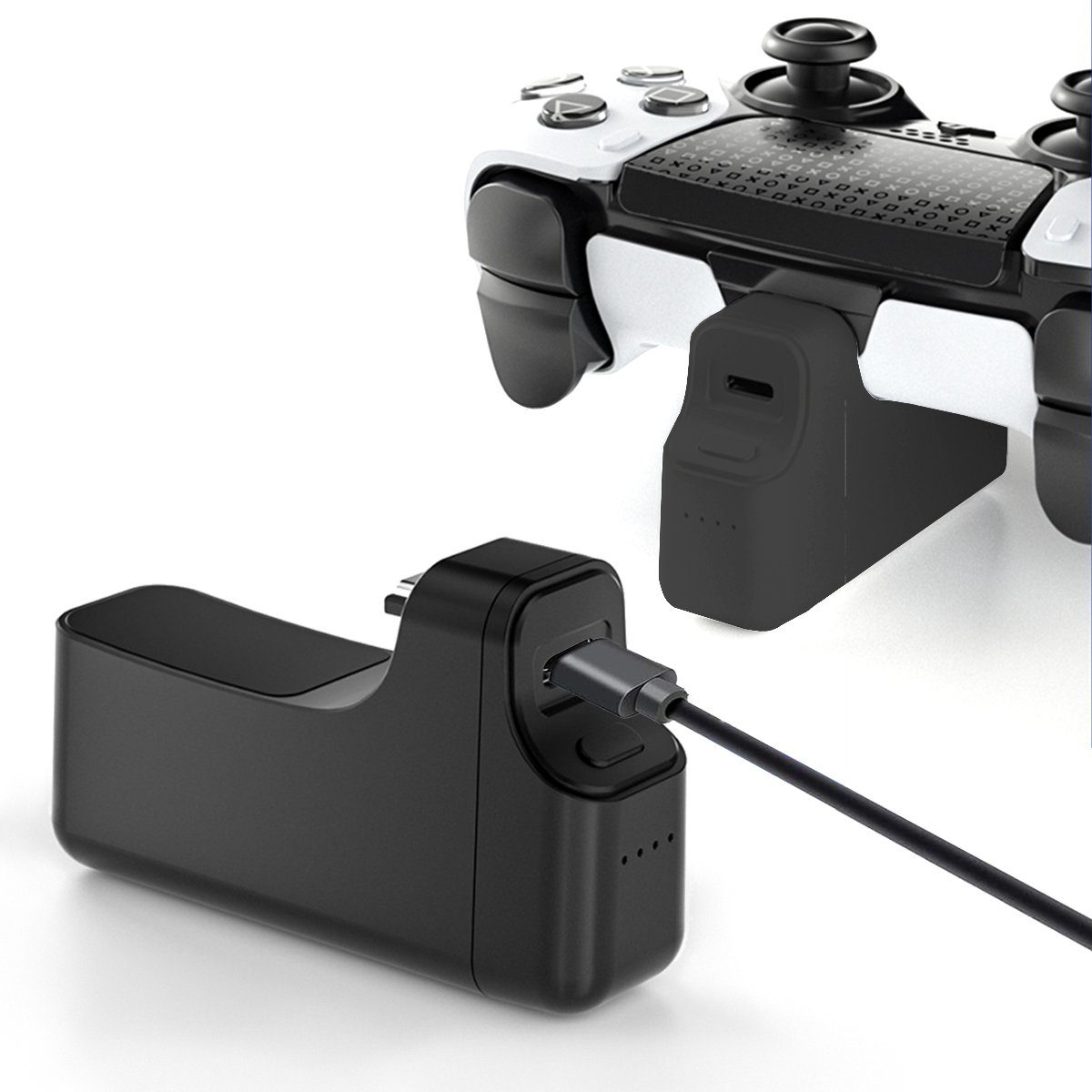 Tadow Akku für PS5 Gamepad, 3400mAh, mit Ladegerät, Schnell ladende Akkus PlayStation 5-Controller (Akku für PS5-Controller, wiederaufladbarer Ladegerät-Akku)