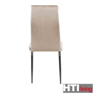 HTI-Living Esszimmerstuhl Stuhl Memphis Velvet Creme (Stück, 1 St), Esszimmerstuhl Samtbezug Metallgestell Vierfuß