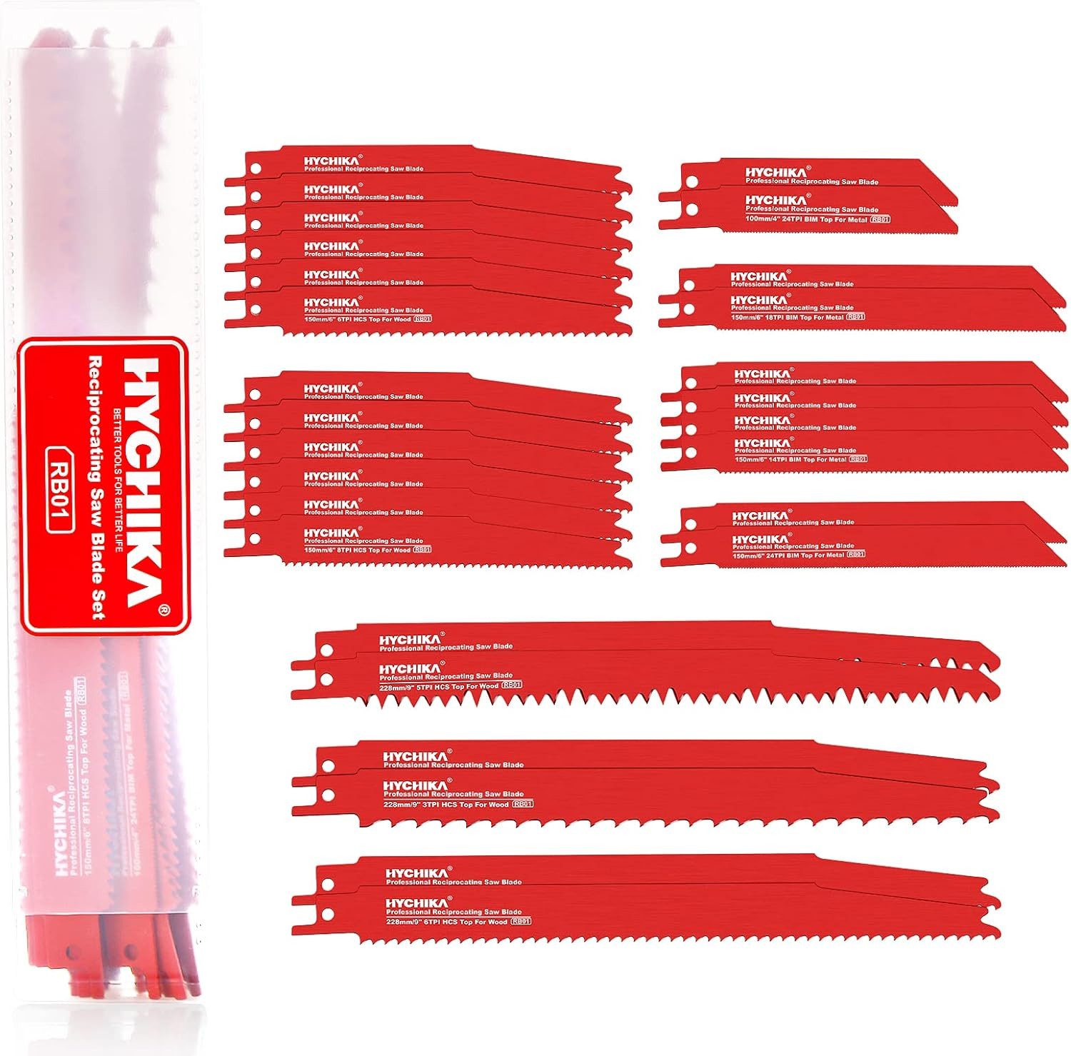 HYCHIKA Säbelsägeblatt HYCHIKA Reciprocating Saw Blades 32 Pieces (1-St)