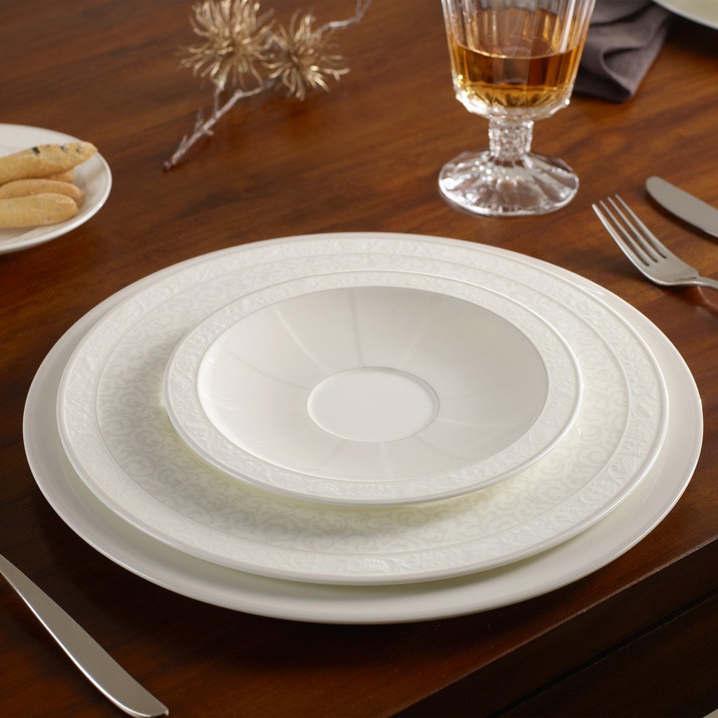 Villeroy & Boch Signature Platzteller Gray Pearl Platzteller, 1-tlg., Premium Bone Porcelain, mikrow.- & spülm.sicher, Made in Germany