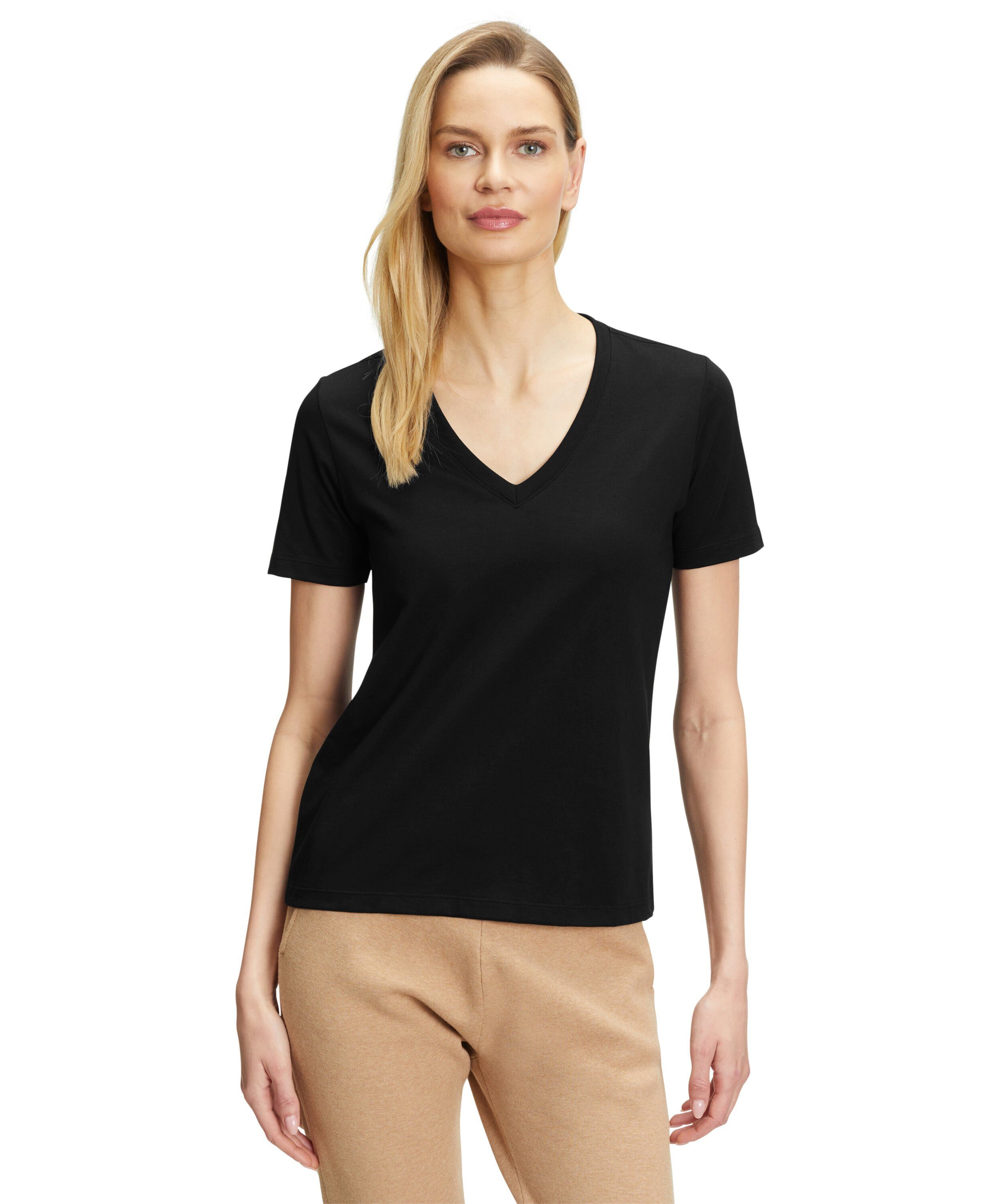 FALKE T-Shirt (1-tlg) aus reiner Baumwolle black (3000)