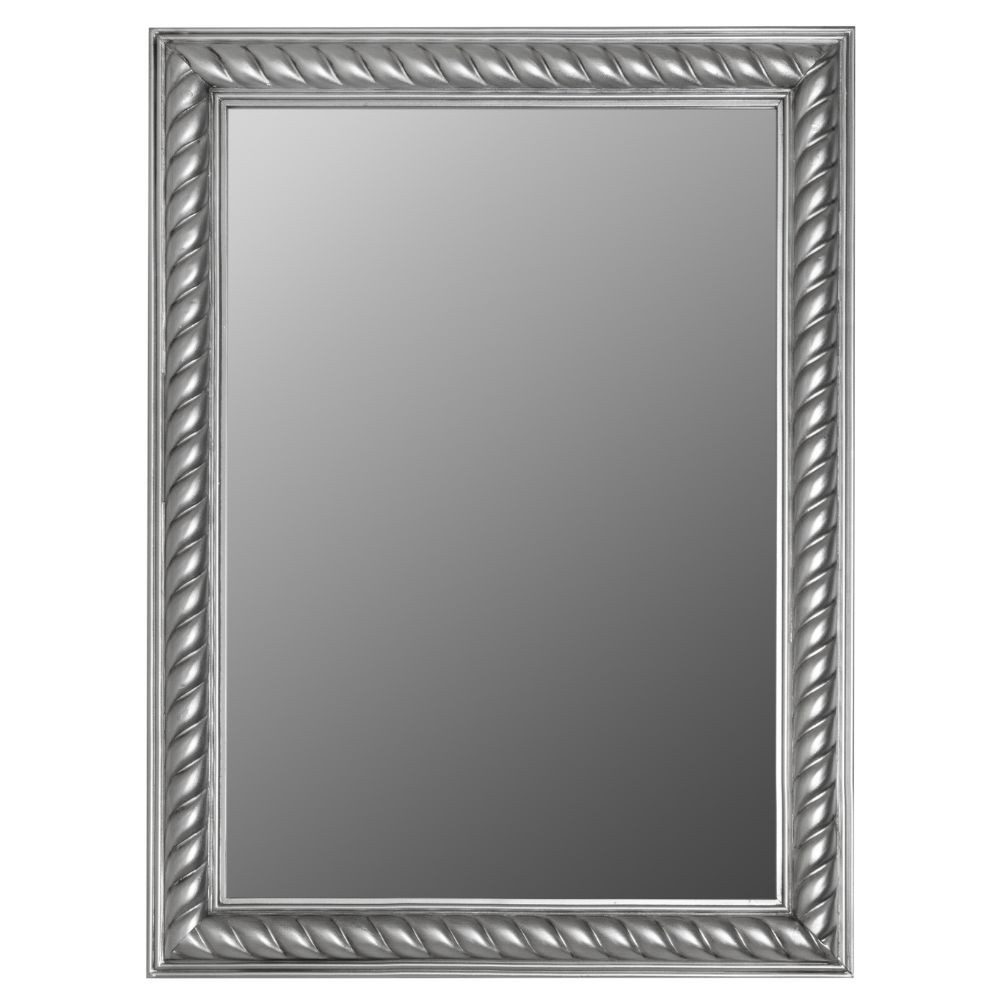 LebensWohnArt Wandspiegel Traumhafter Зеркало MIRA 52x62cm antik-silber Facette
