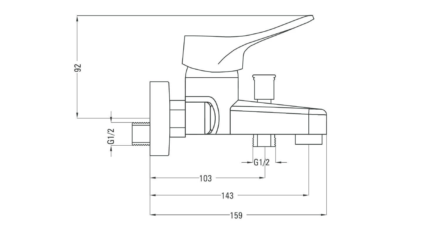 Deante Wannenarmatur Vero Badewannenarmatur Duschset Handbrause, günstig online kaufen