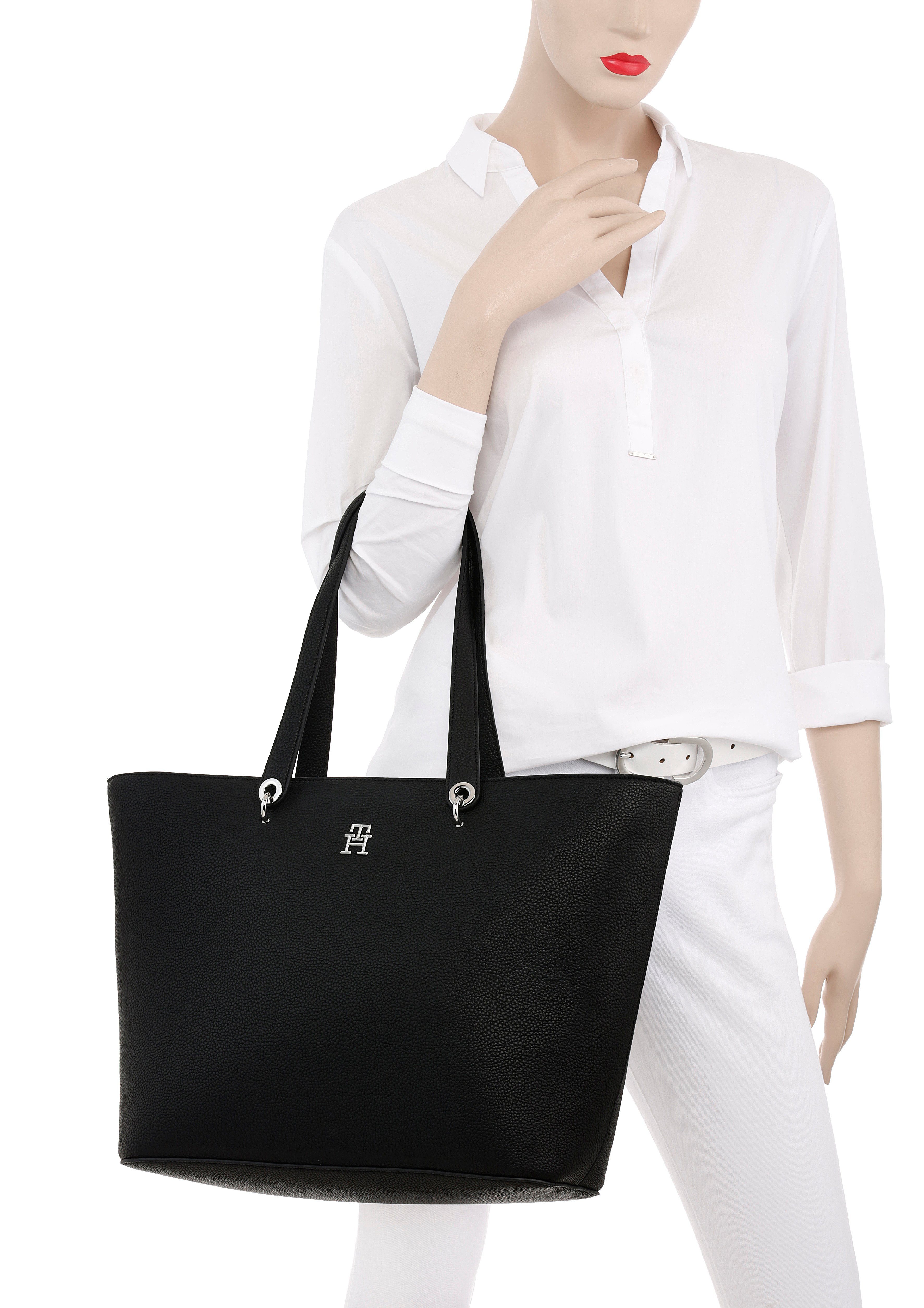 Tommy Hilfiger Shopper TH EMBLEM TOTE, mit TH-Emblem vorne