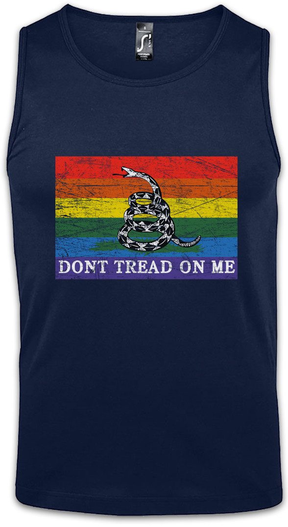 Urban Backwoods Tanktop Dont Tread On Me Pride Flag Ärmelloses T-Shirt Fun Gay Schwul Homosexual LGBTQ Lesbisch Lesbian