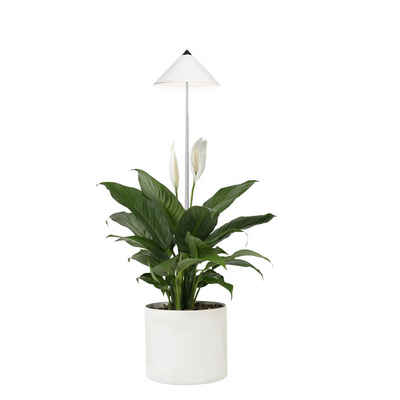 PARUS Pflanzenlampe Indoor plants, Leuchtmittel für Pflanzen, Teleskopstab 1m, Parus by Venso SUNLiTE 7W LED Vollspektrum Pflanzenlampe Weiß, Indoor