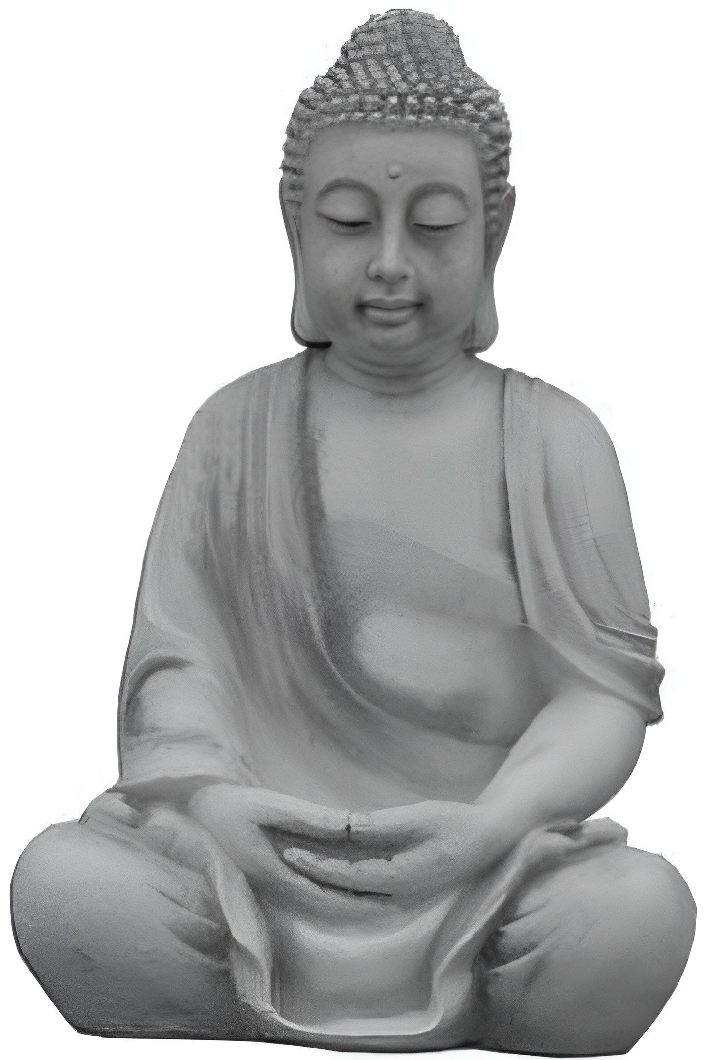 Xlmoebel Buddhafigur Handgefertigte Buddha Statue aus Stein für Garten und Terrasse (Buddhafigur), Hergestellt in Europa