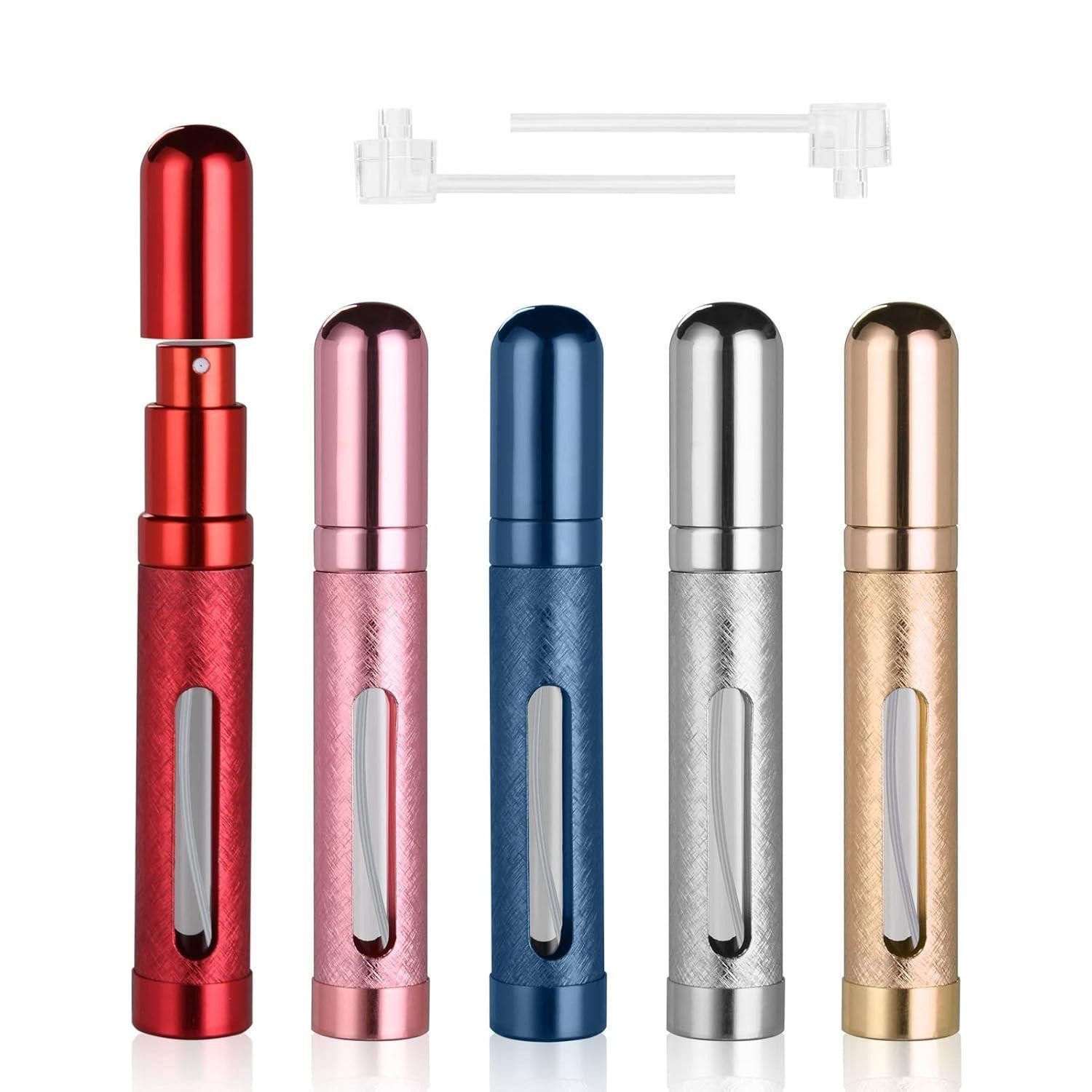 LuxusKollektion Parfümzerstäuber Parfümzerstäuber Mini Nachfüllbar Glas Reise 5 Stück 12ml