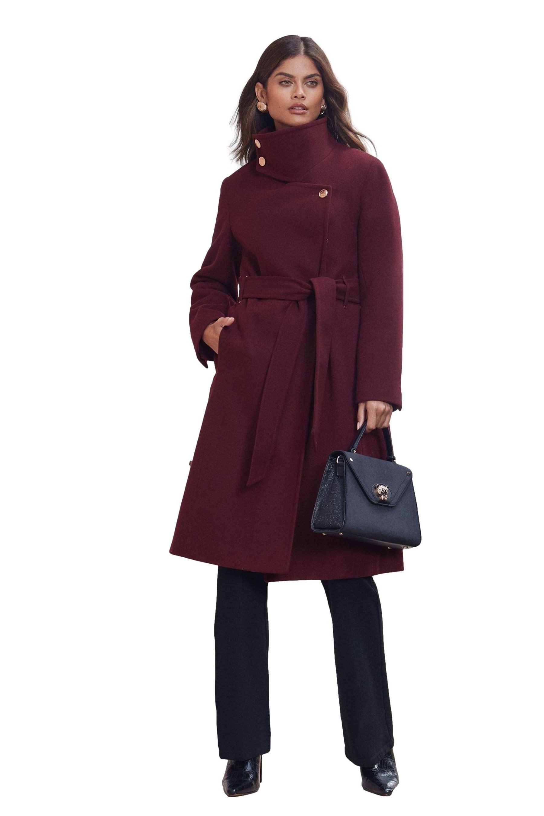 LIPSY Wintermantel Lipsy Mantel mit Trichterkragen, Regular (1-tlg)