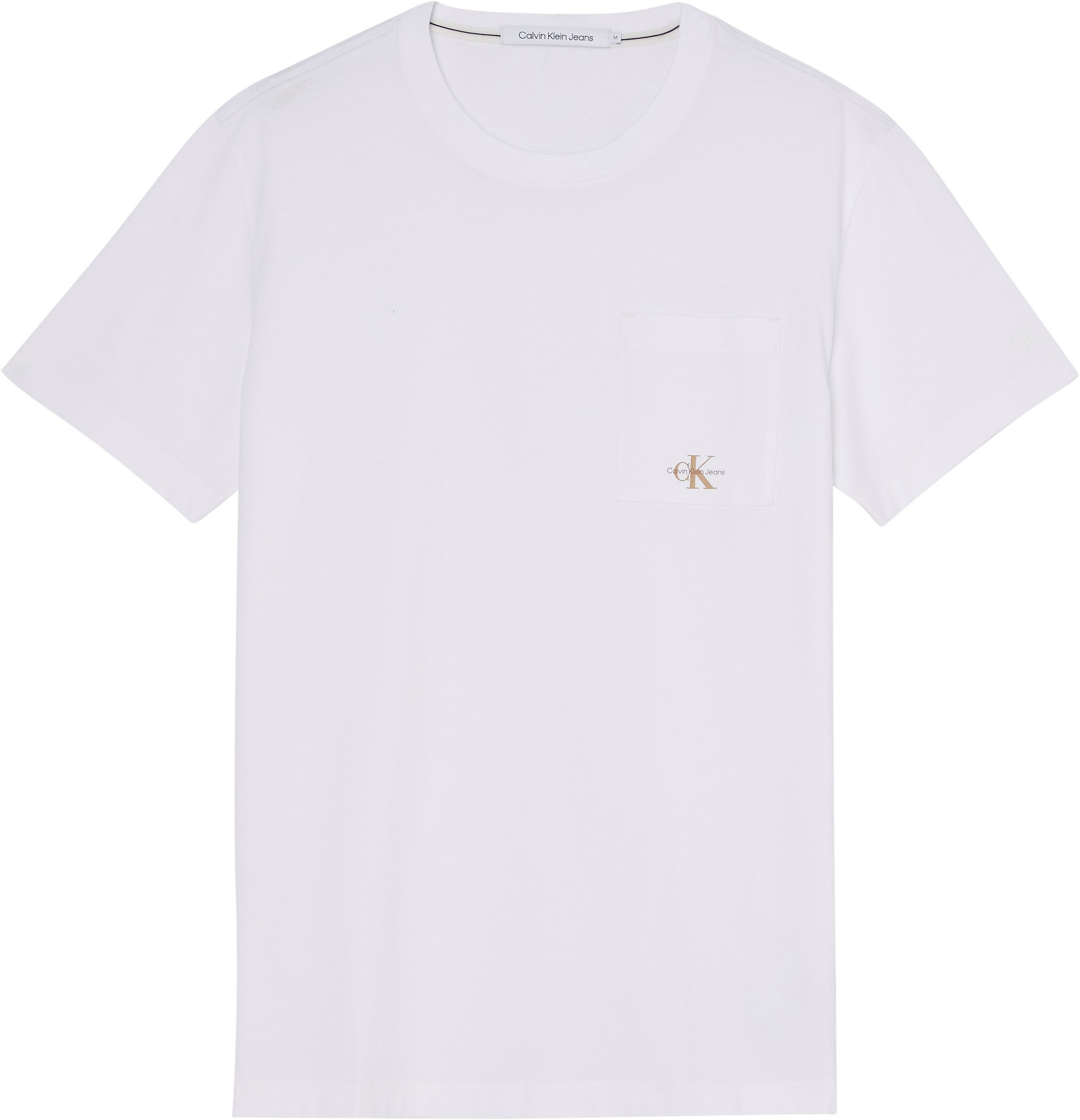 T-Shirt Klein auf Calvin Brust der Logo Jeans mit Klein Calvin