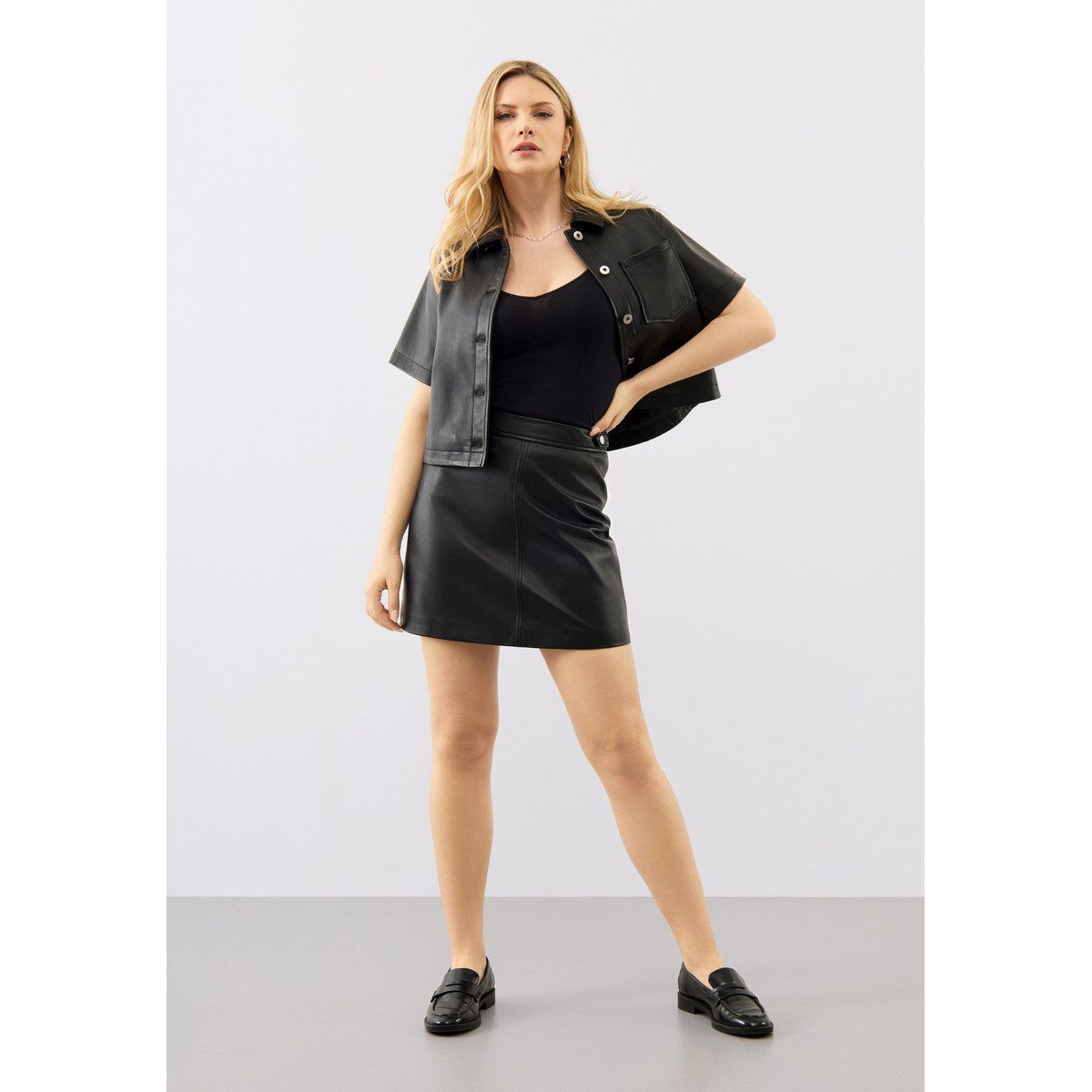 Bolongaro Trevor Lederrock Peyton Mini Damen (1-tlg) Rock, Freizeitrock, Dress, Freizeit, Casual