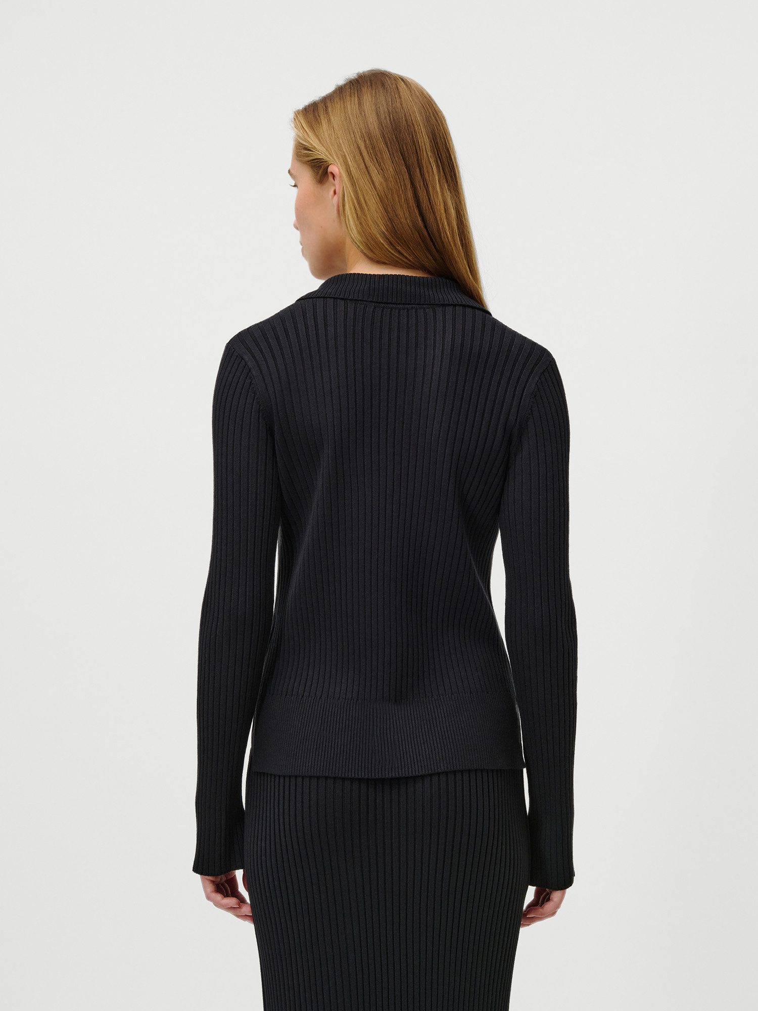 LeGer Polokragenpullover Charlotte, LeGer by Lena Gercke Polokragen mit V-Ausschnitt, Rippstrick