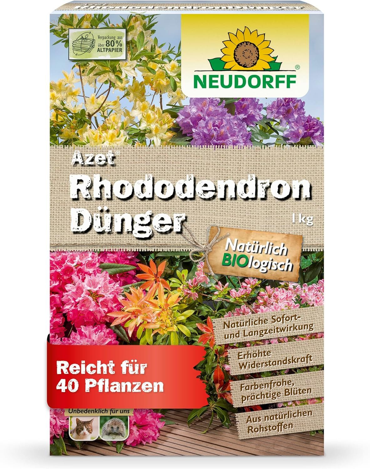 Neudorff Blumendünger Bio - Azet RhododendronDünger 1 kg, mit Mykorrhiza, f günstig online kaufen