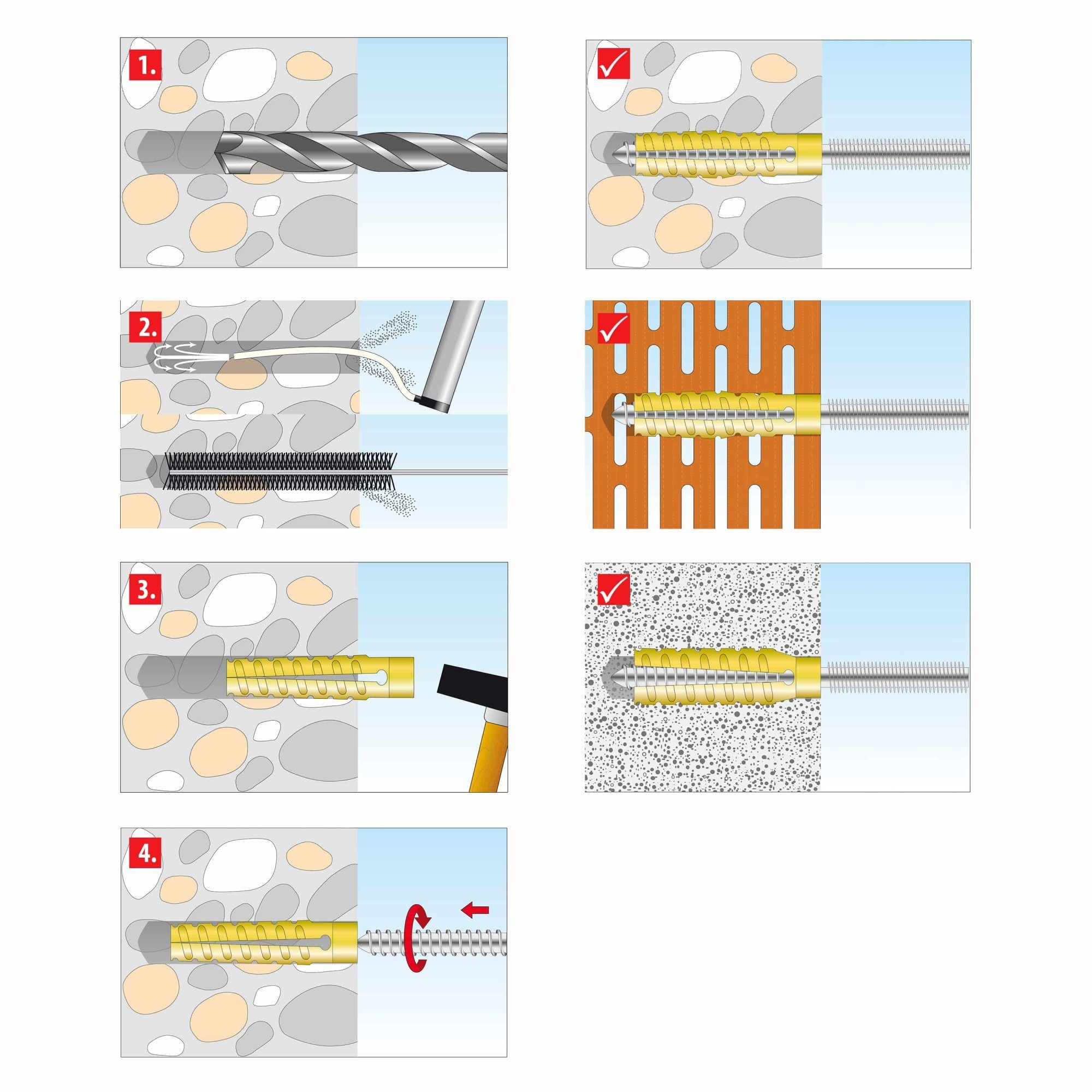 TOX-DÜBEL-TECHNIK Nageldübel, TOX Metall-Krallendübel Tiger