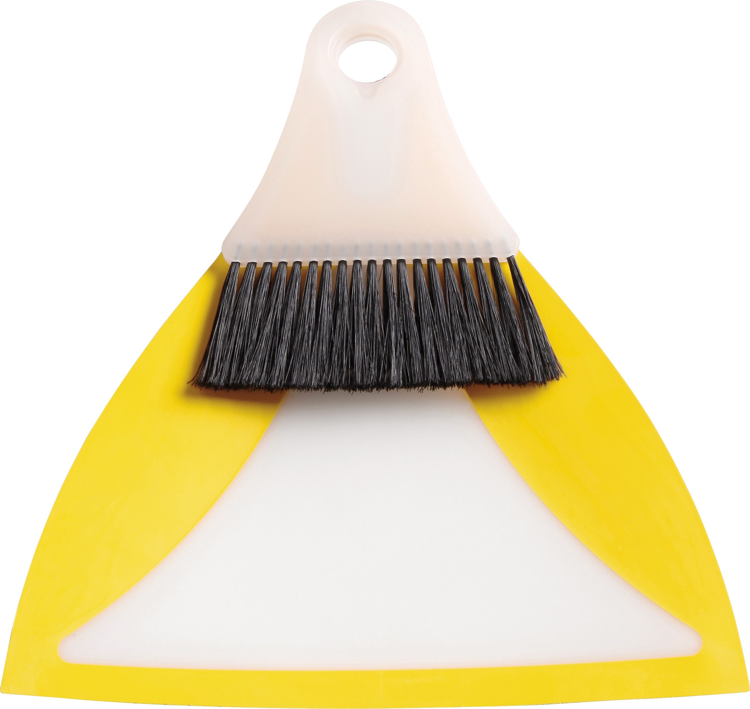 haug bürsten Kehrgarnitur Flexi - gelb - für einfaches und schnelles Kehren, platzsparend aufzubewahren durch kleine Größe - für Büro und mehr