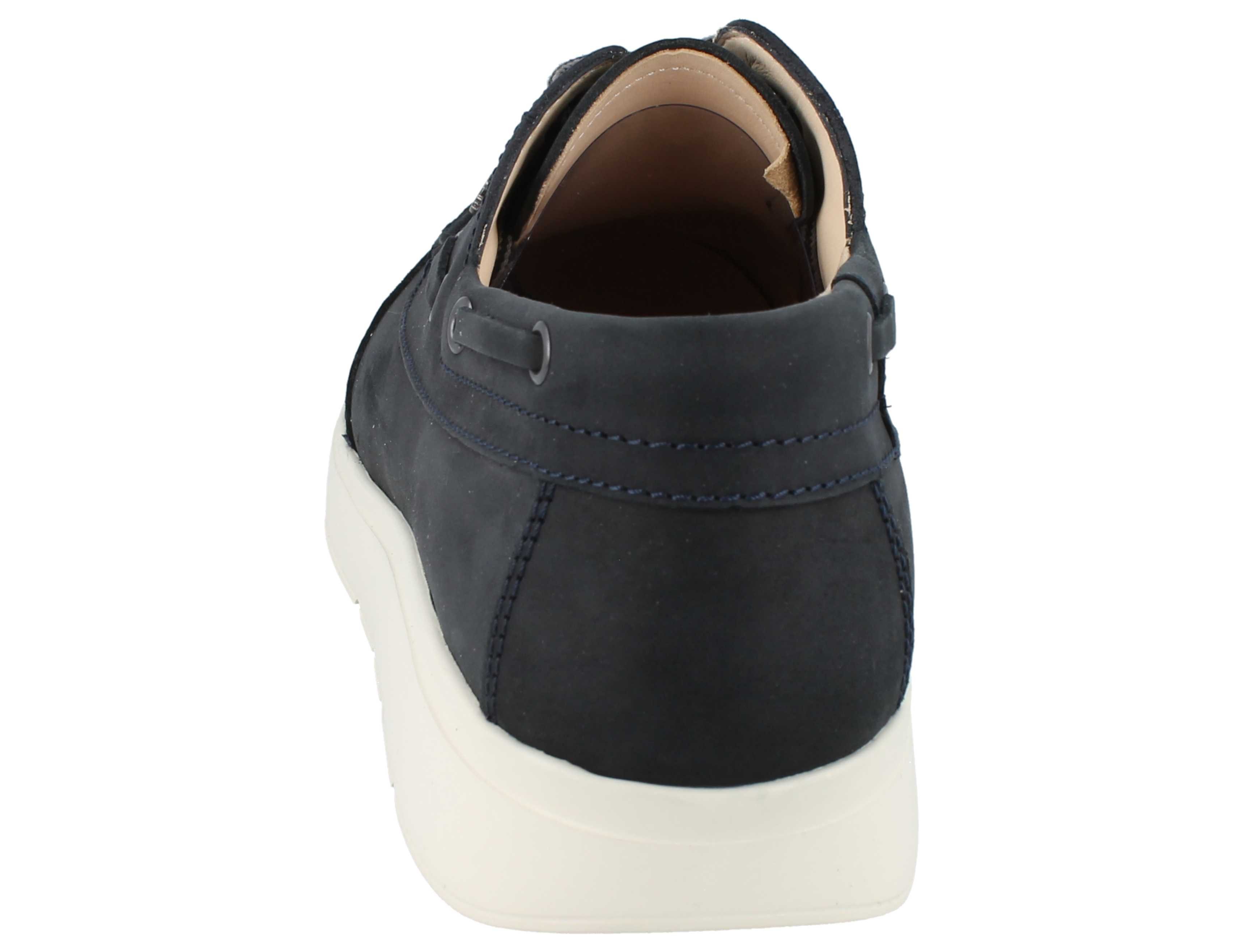 Finn Comfort FINN COMFORT Sucre Herren Bootsschuhe dunkelblau Nubukleder - Größe: Schnürschuh Wechselfußbett