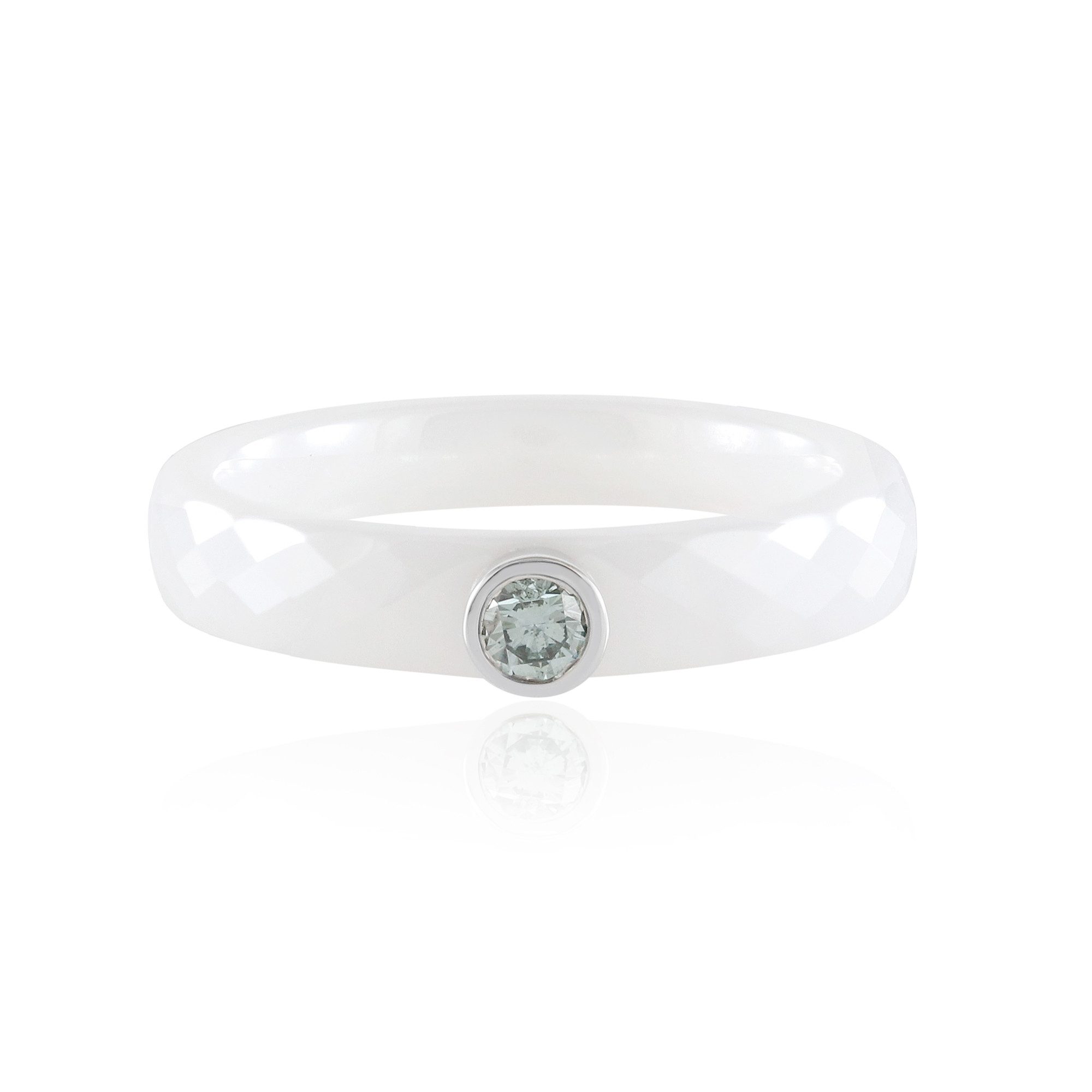 Cavill Diamantring Cavill Weißgoldring 0,099 ct Diamant Blau Modern Damen schlicht (1-tlg)