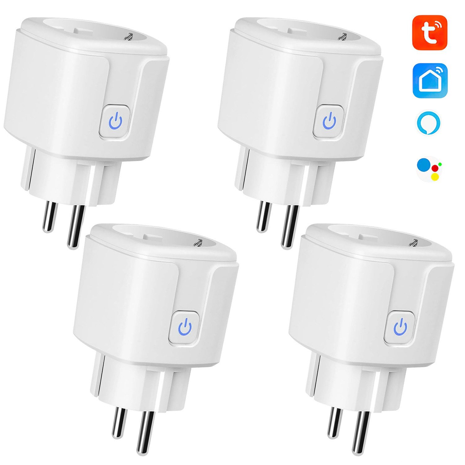 Steckdosenschalter 4er-Pack,Smart Steckdose mit App Steuerung,Funksteckdose,Smart Plug
