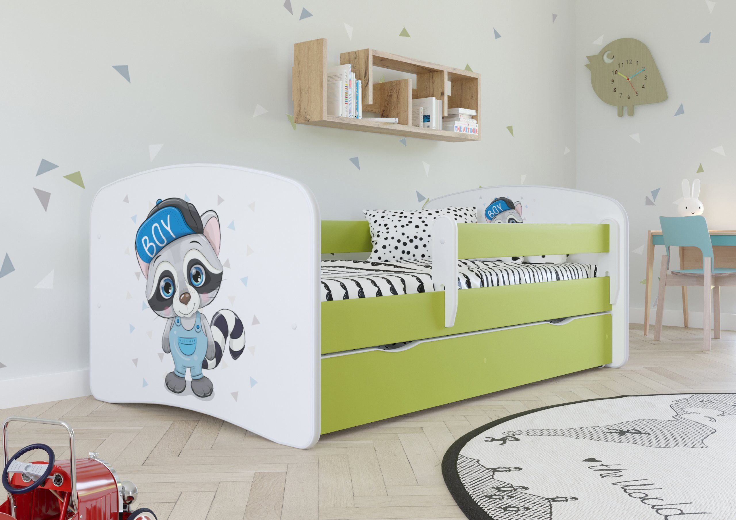 Bjird Kinderbett, mit Rausfallschutz und Schublade OTTO