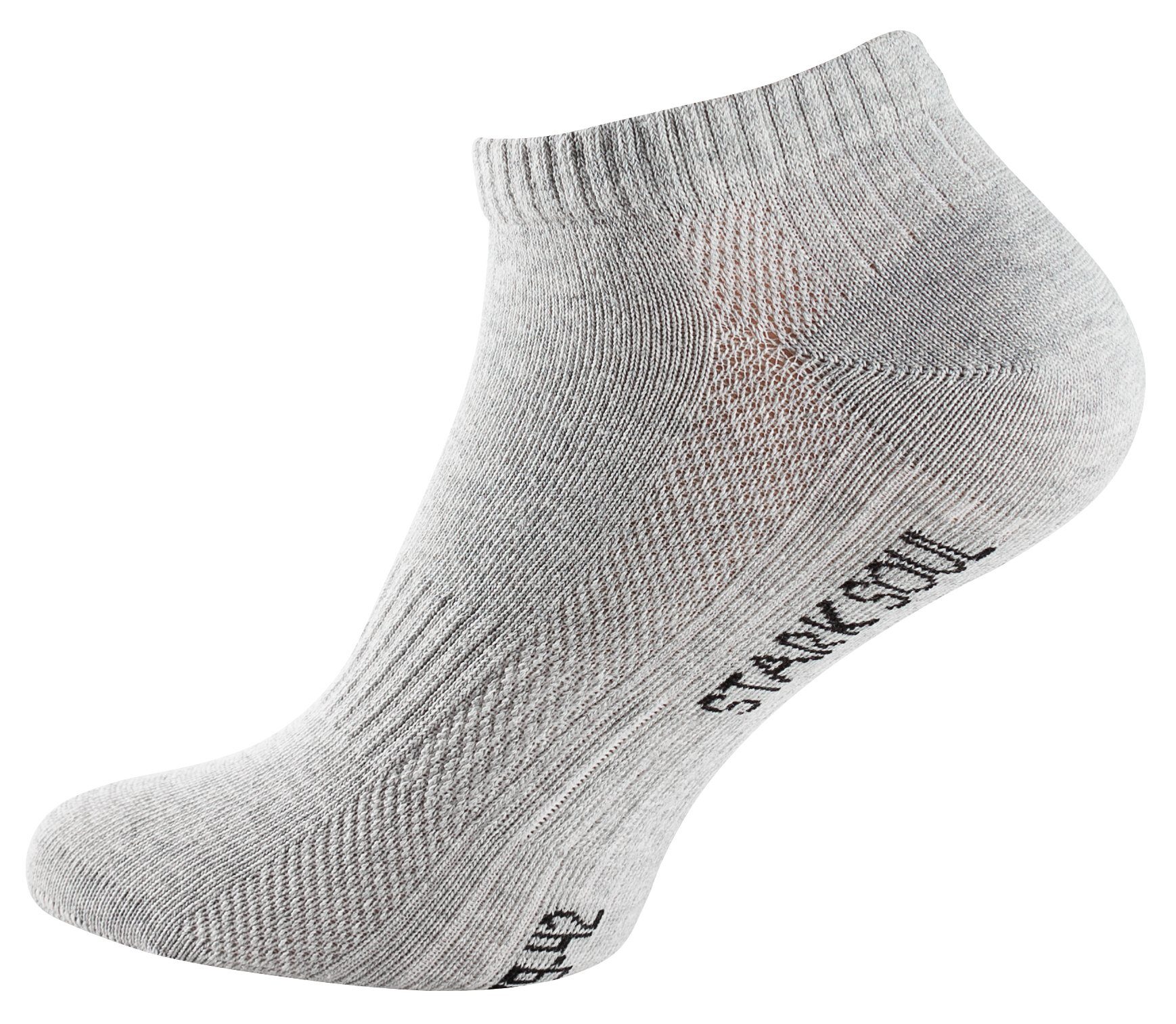 Stark Soul® Unisex für Sneakersocken Premium Schwarz/Weiß/Grau Socken Sneaker Damen Paar Qualität, Baumwolle, gekämmte & Mesh 6 Herren