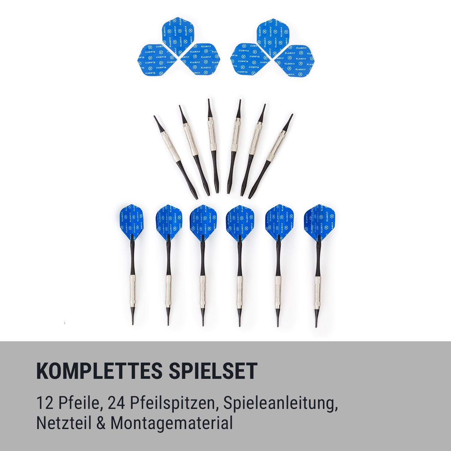 KLARFIT Dartscheibe Dartmaster 180 Hidden, (SET)