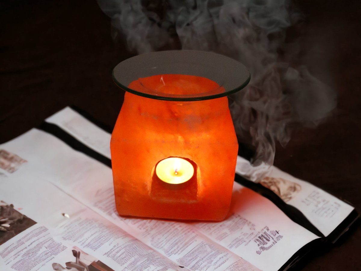 Pinkgold Duftlampe Duftlampe - Aroma Öl Diffusor – Himalaya Salz-Teelicht (2 St)