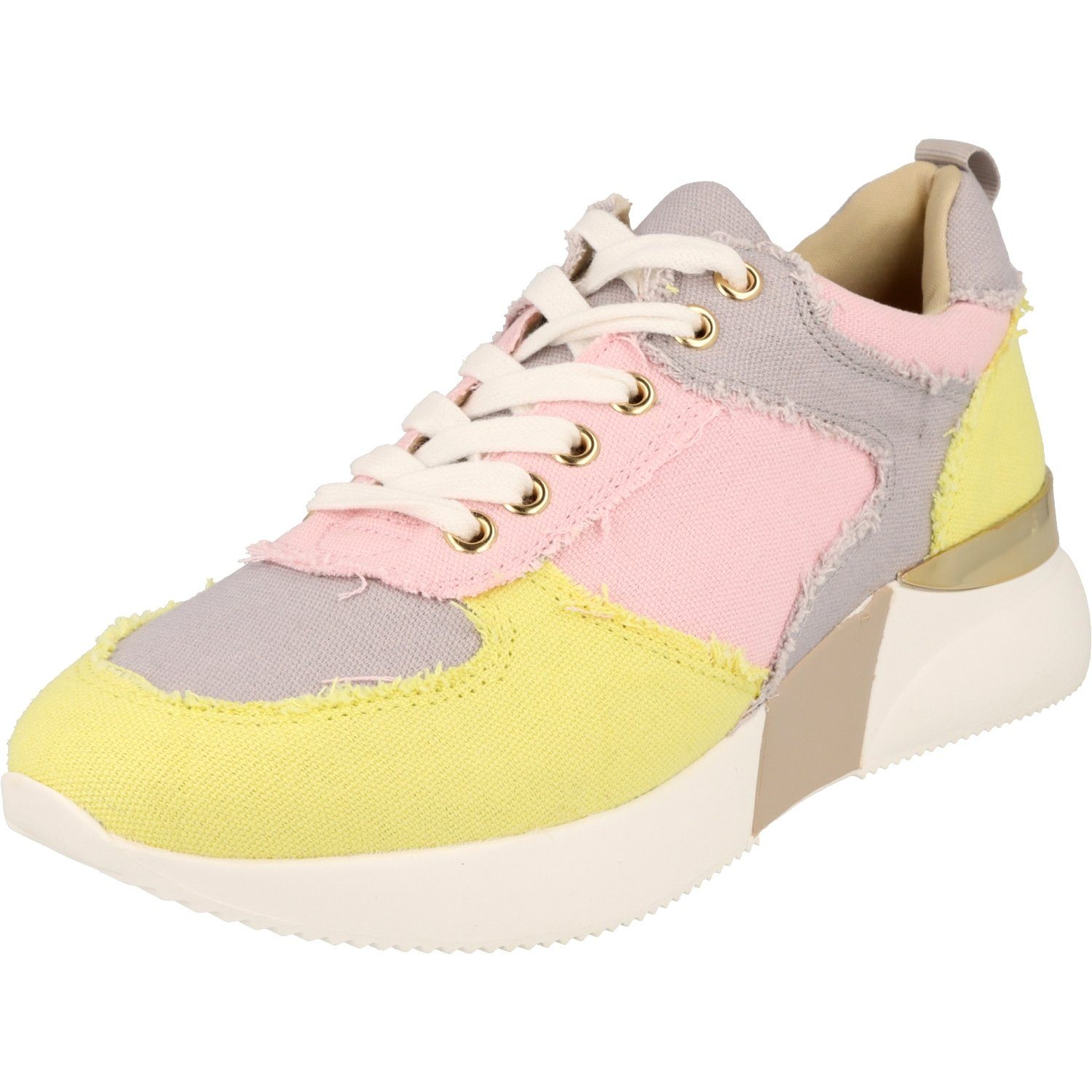 La Strada Damen Schuhe Canvas Sneaker Halbschuhe Schnürer 2001068-4226 Sneaker Yellow/Grey
