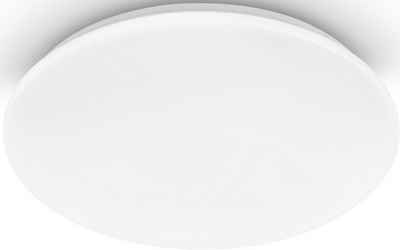EGLO LED Deckenleuchte »Pogliola«, weiß / Ø50 x H8 cm / inkl. 1 x LED-Platine (je 36W, 3350lm, 3000K) / IP20 - warmweiße - Deckenlampe - Flurlampe - Bürolampe - Küchenlampe - Flur - Küche - Büro - Lampe