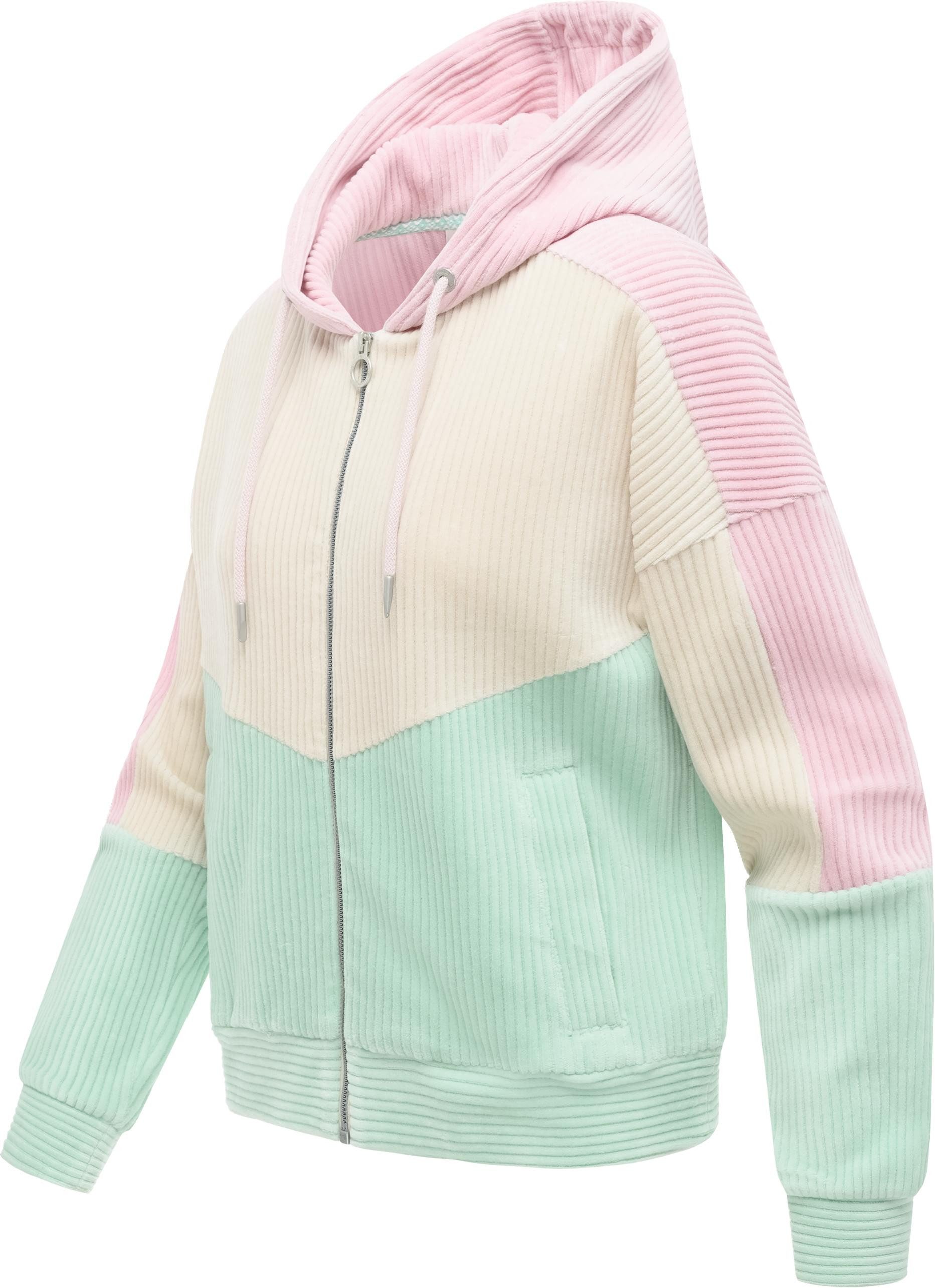 Ragwear Sweatjacke Queny Sweat Cordy Modische Cordjacke aus kuscheligem Kord