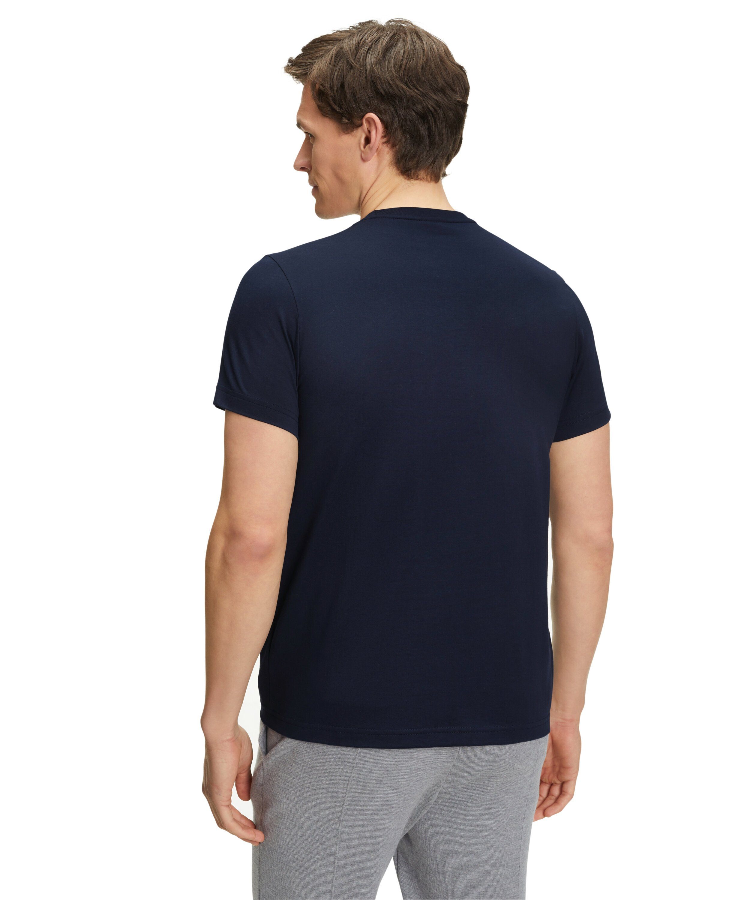 aus Pima-Baumwolle FALKE (6116) T-Shirt hochwertiger space blue (1-tlg)