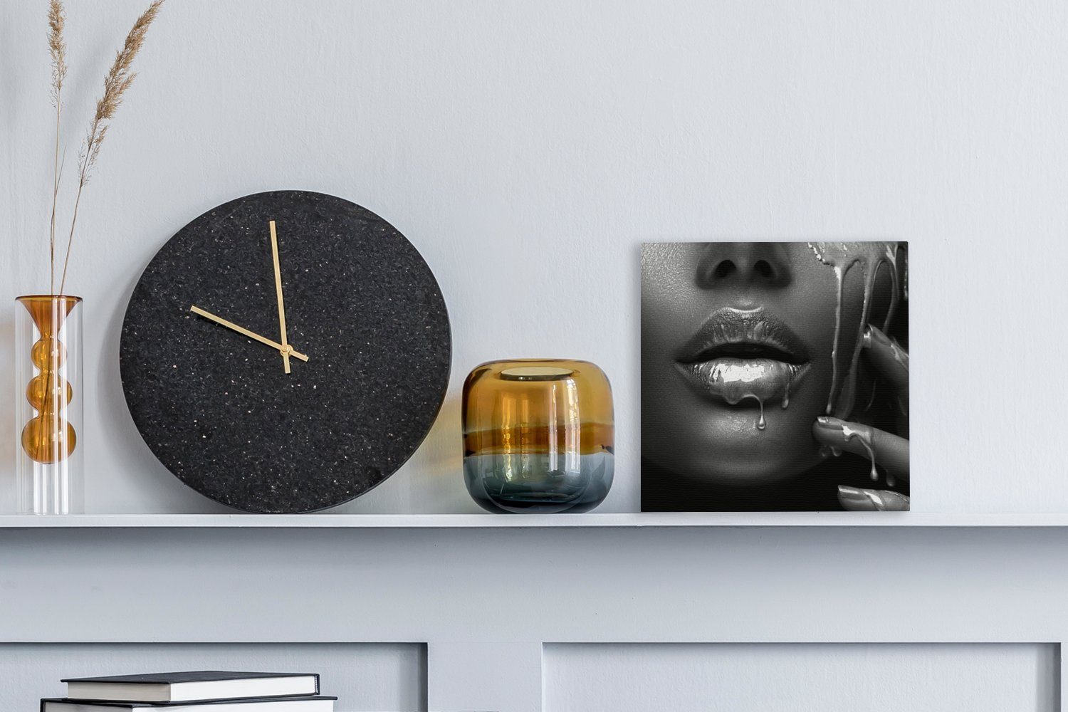 OneMillionCanvasses® Leinwandbild Frau - Gold - günstig online kaufen