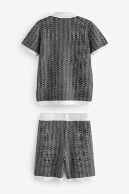 Next Shirt & Shorts Gestricktes Poloshirt-Set (2-tlg)