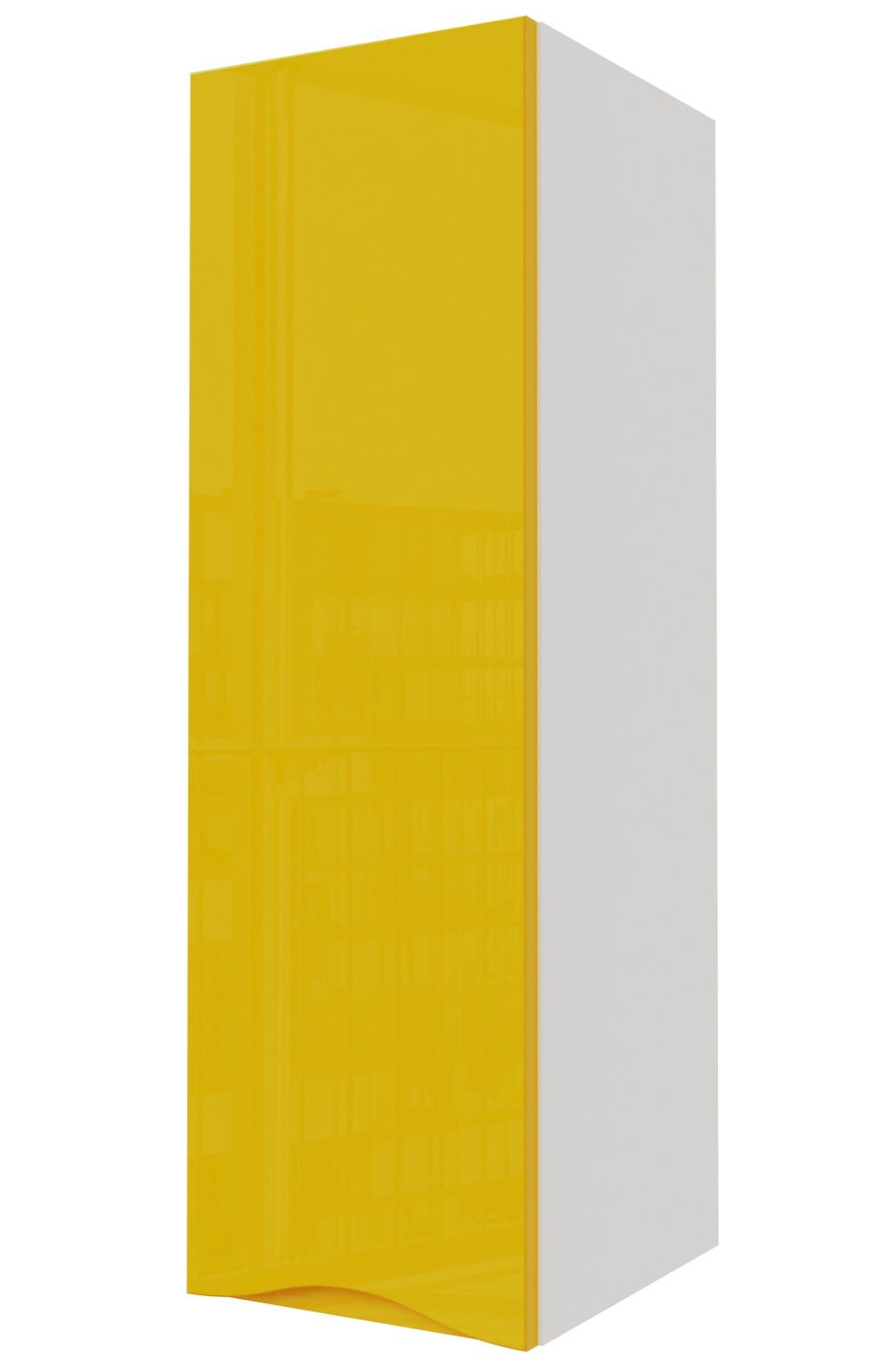 Feldmann-Wohnen Klapphängeschrank Napoli (Napoli) 30cm Front-, Korpusfarbe und Griffausführung wählbar grifflos 1-türig RAL 1021 rapsgelb Hochglanz