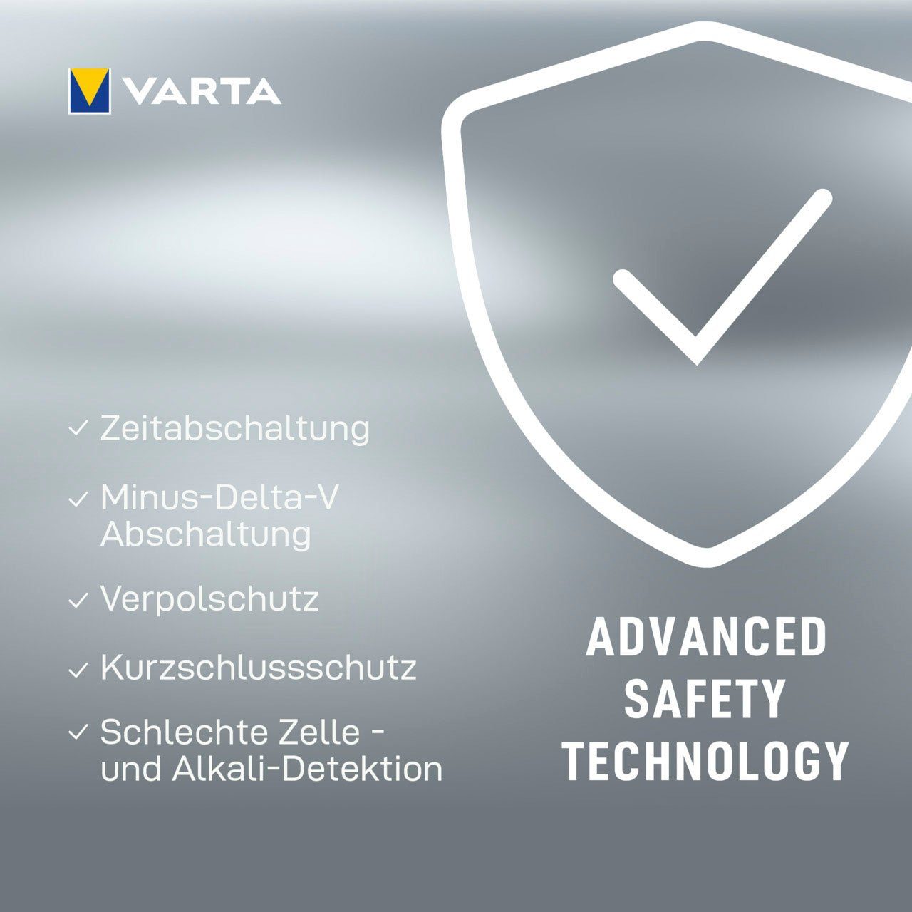 VARTA VARTA LCD Plug Charger+ 4x AA Accus Batterie-Ladegerät (2100 mA, Set, 5-tlg)