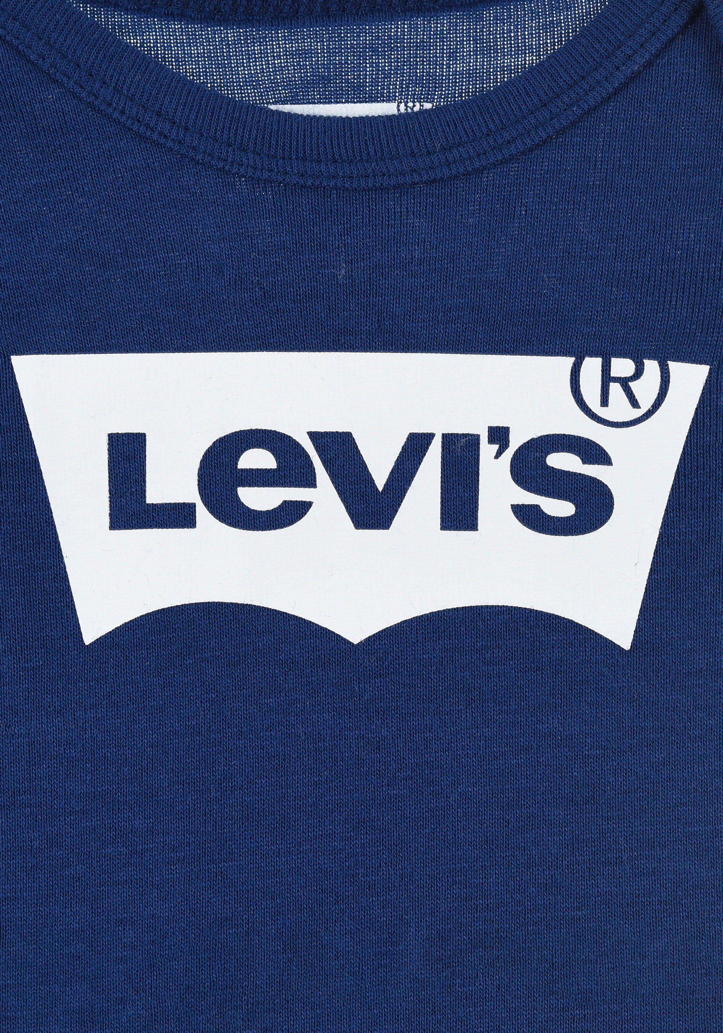 Levi's® Kids LS (2-tlg) 2PK BODYSUIT UNISEX blau BATWING Langarmbody weiß