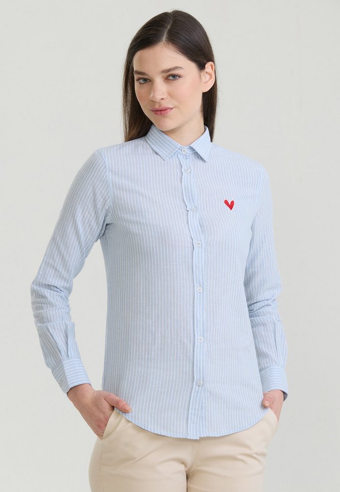 Felix Hardy Hemdbluse Gestreiftes Langarm Hemd