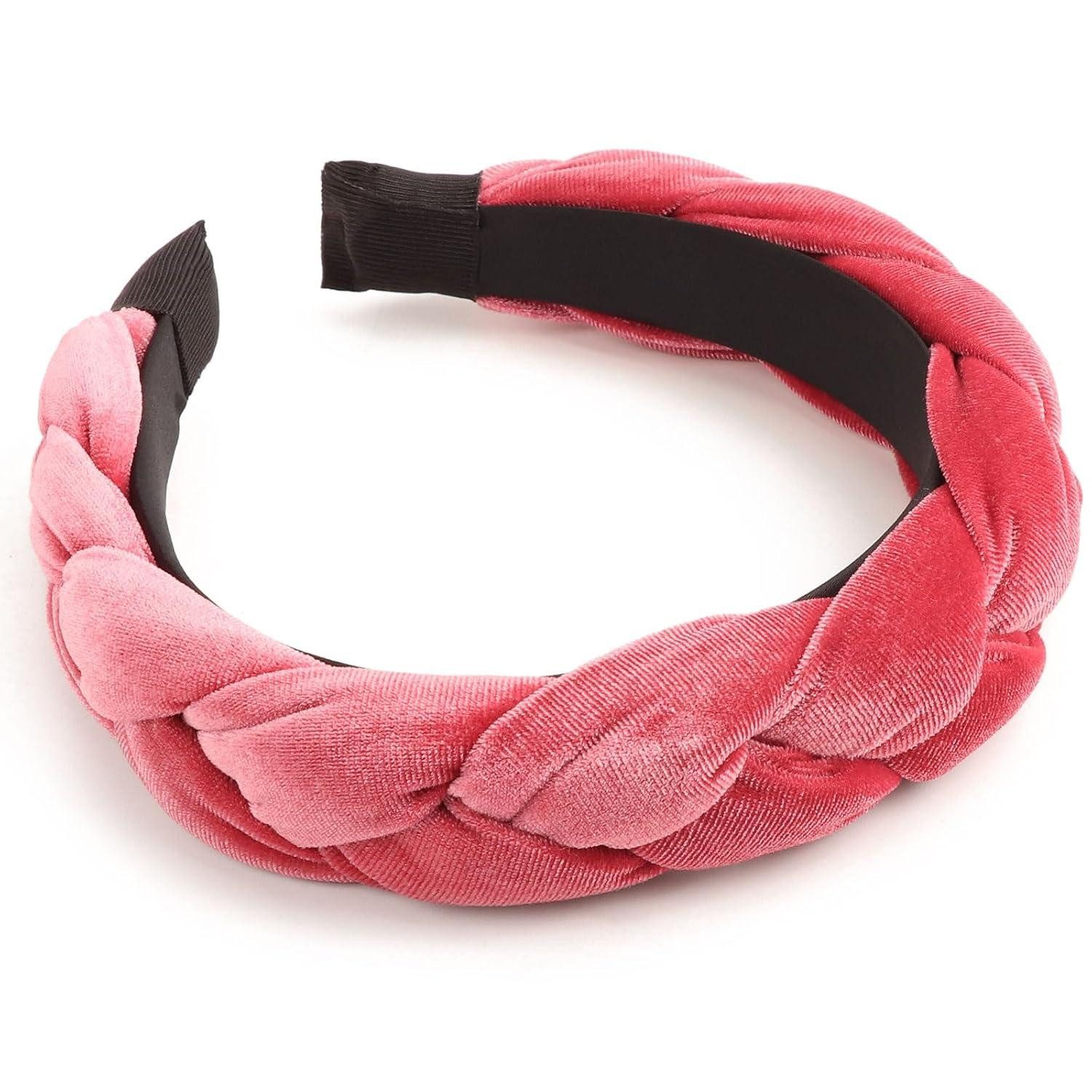 Haarreif Geflochtenes Stirnband Damen Samt Haarreif Elastisch Criss Cross
