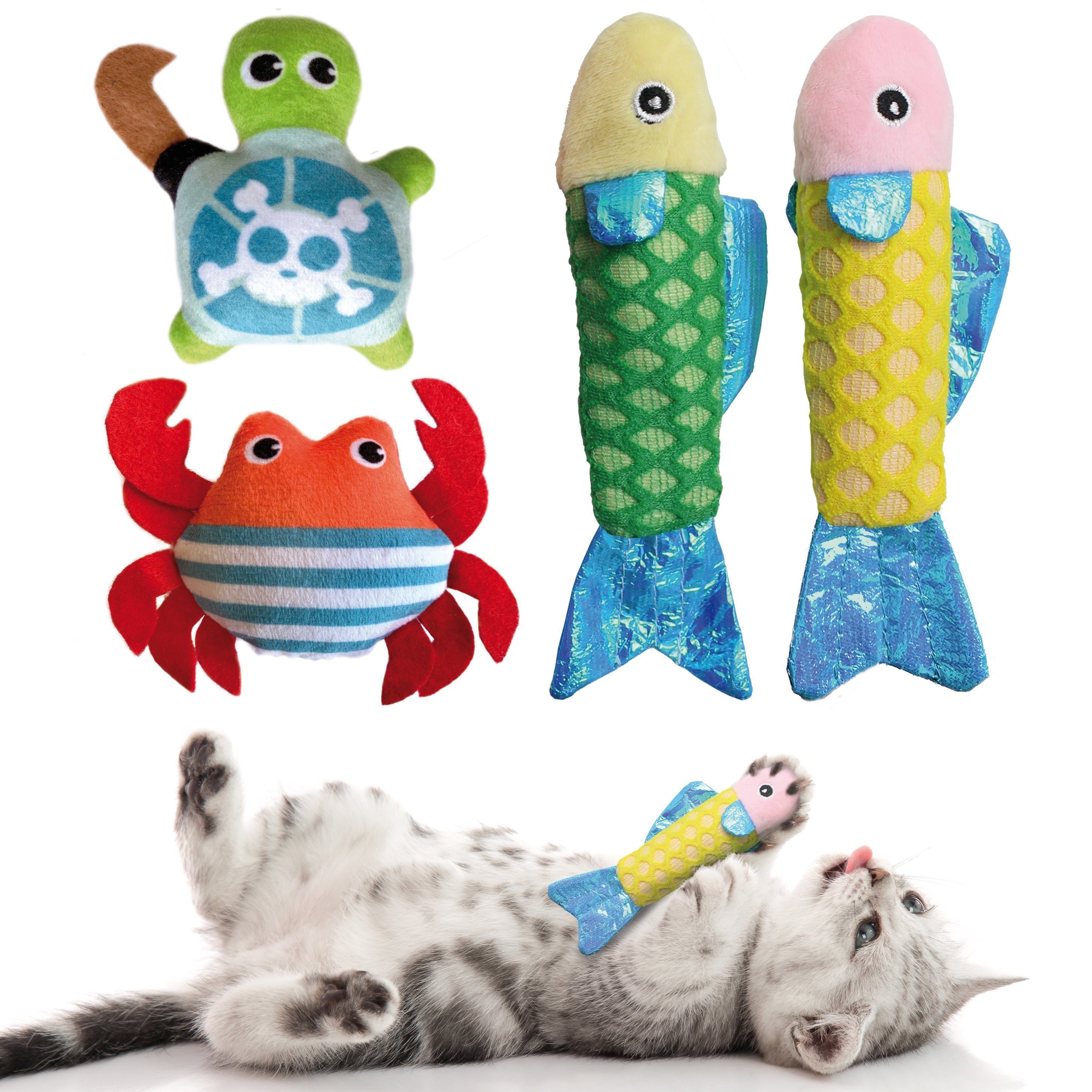 KaraLuna Tier-Beschäftigungsspielzeug »Katzenspielzeug mit Katzenminze I  Catnip Spielzeug Katzen«, Plüschtiere mit Katzenminze, Katzenminze Spielzeug
