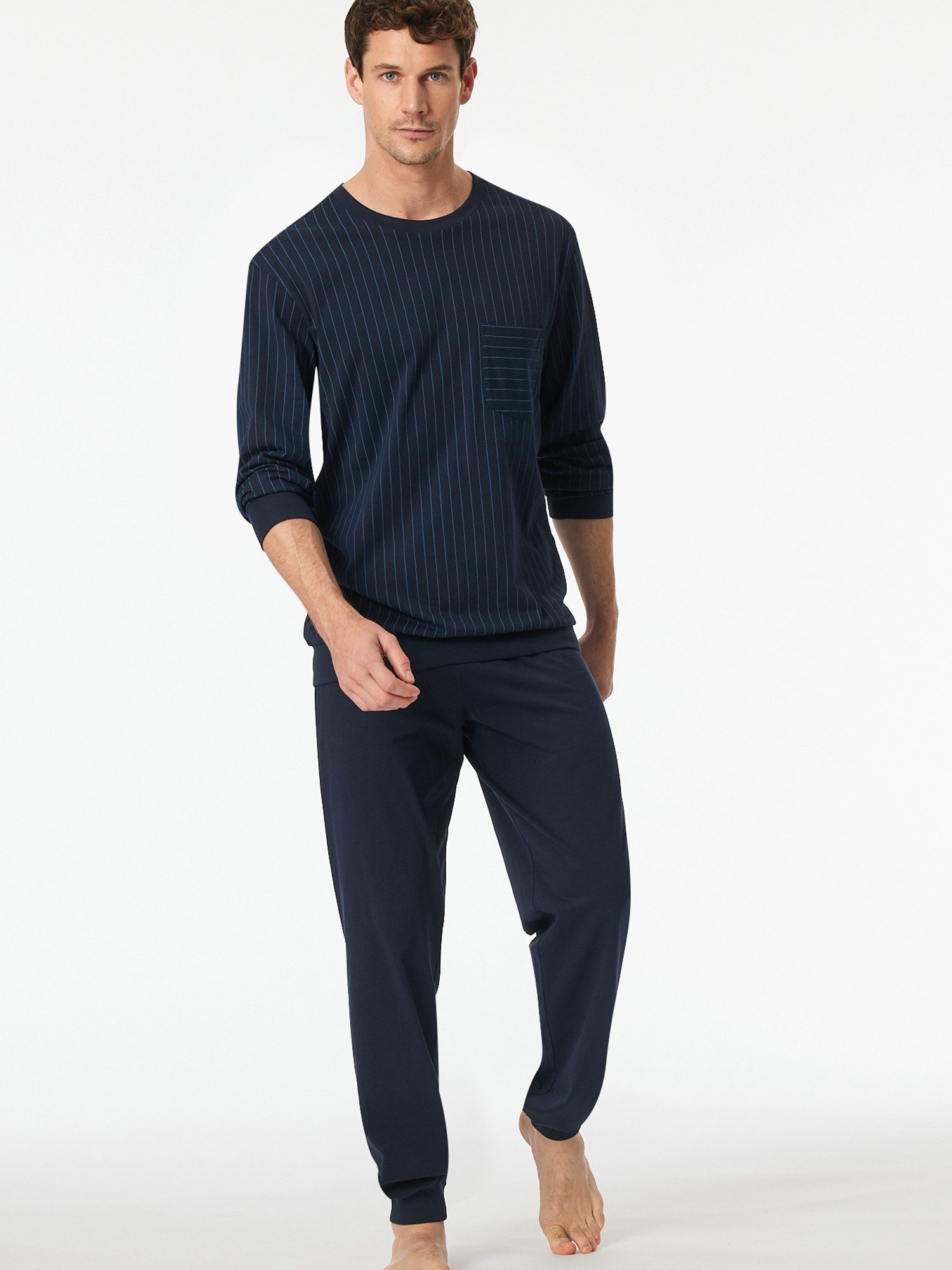 Schiesser Pyjama Schlafanzug lang - Comfort Essentials (2 tlg) schlafanzug günstig online kaufen