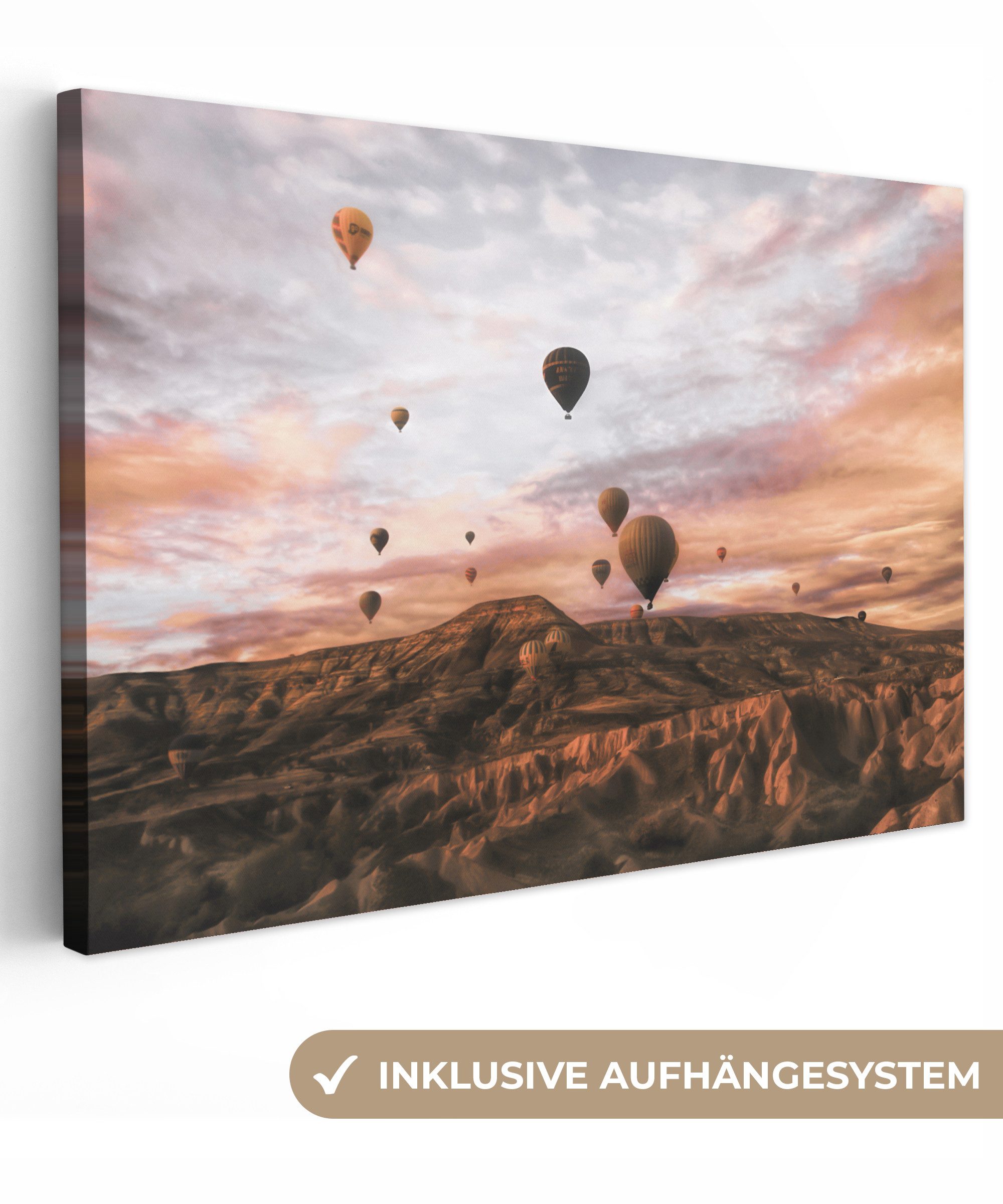 OneMillionCanvasses® Leinwandbild Landschaft - Heißluftballon - günstig online kaufen